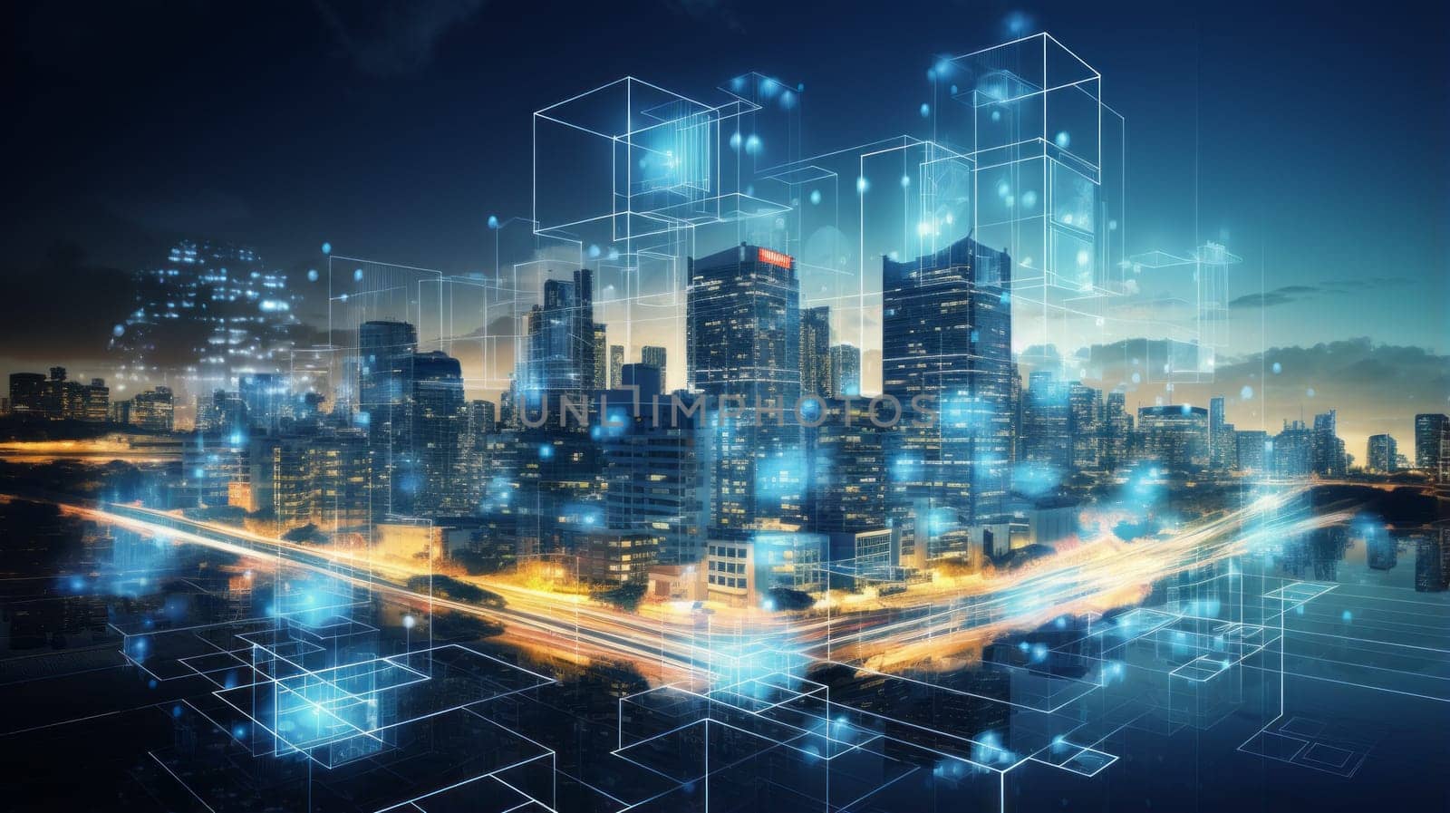 Dynamic digital environment showcasing modern business paradigms