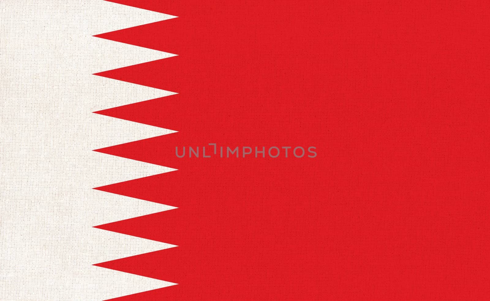 Flag on fabric surface. Bahrain national flag on textured background. Bahrain state flag. Fabric texture. Kingdom of Bahrain. Asian country. Flag of Bahrain - 3D illustration - Fabric Texture