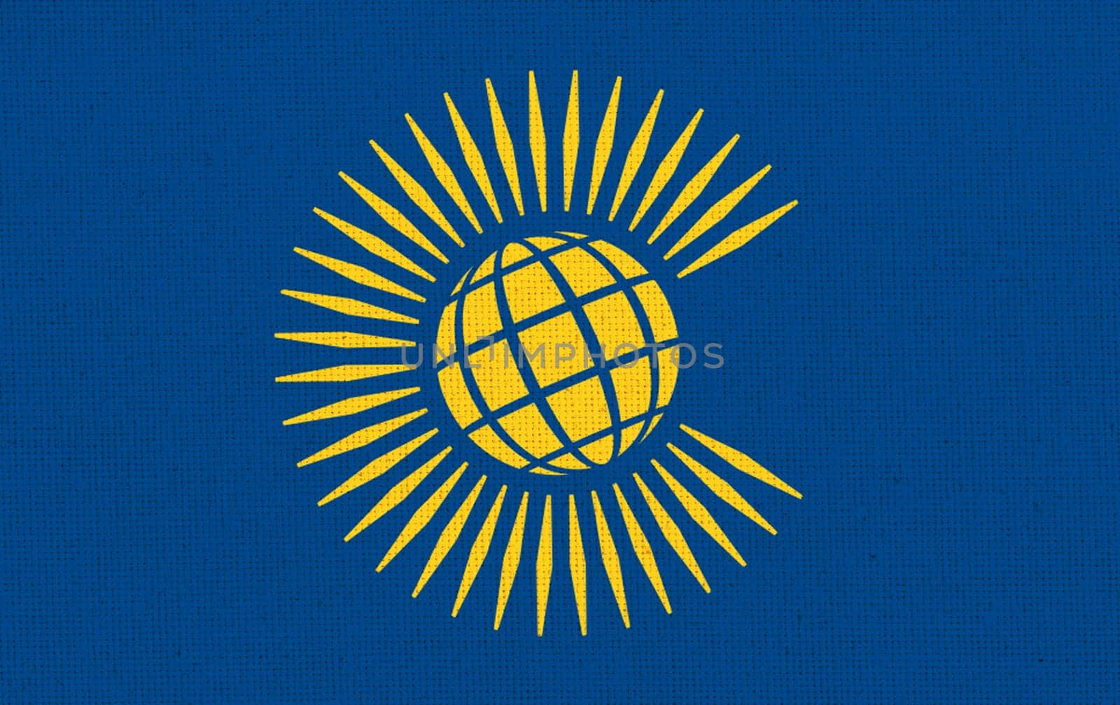 Flag of Commonwealth of Nations. British Commonwealth of Nations. flag of the international organization. Fabric texture. political and economic concept