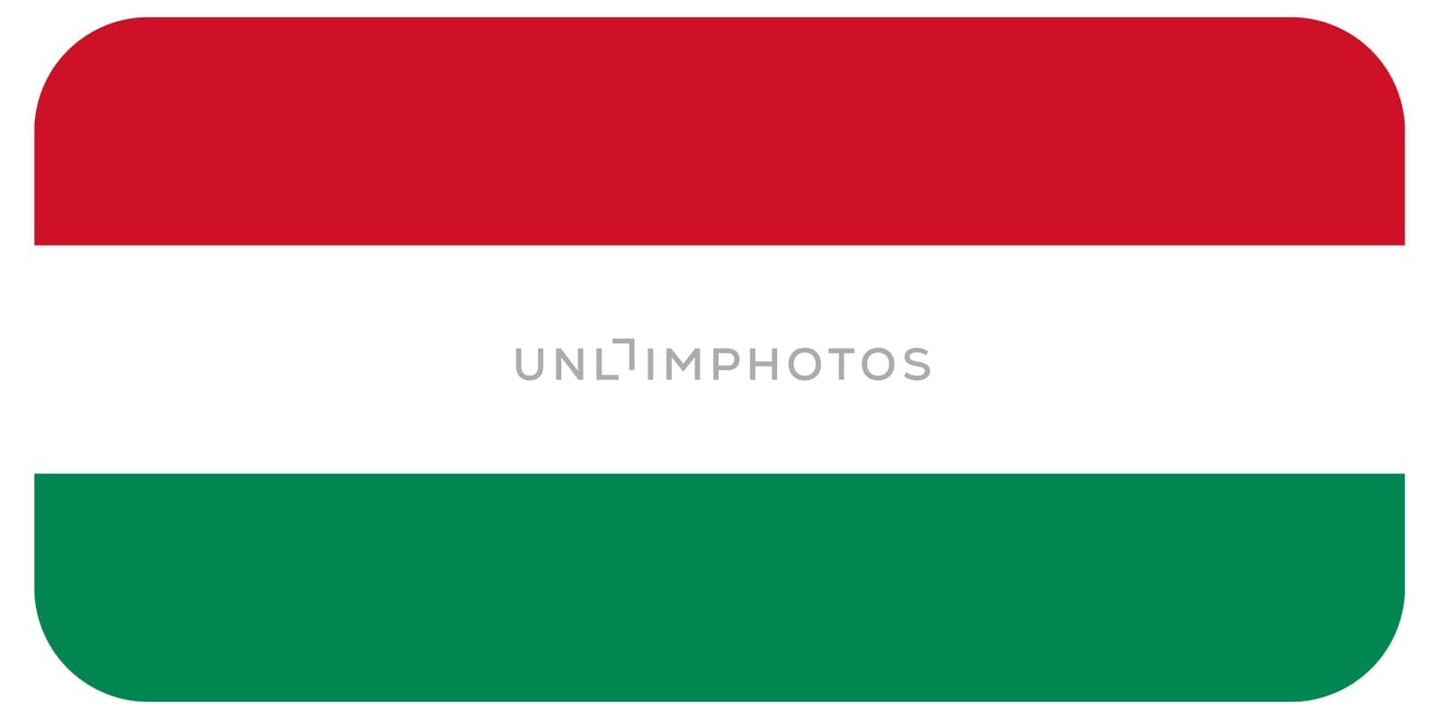 the Hungarian national flag of Hungary, Europe with rounded corners