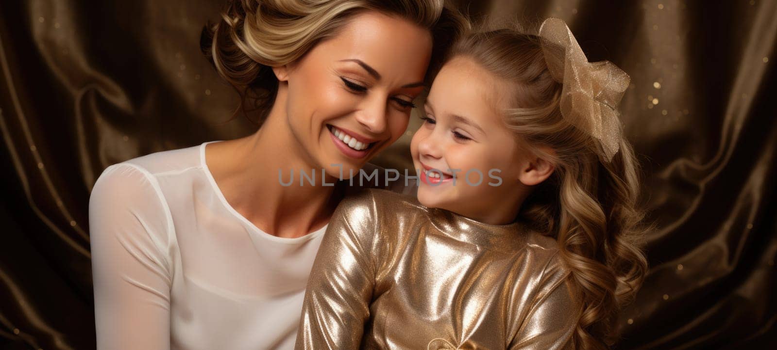 mother daughter bonding present gift gold theme xmas