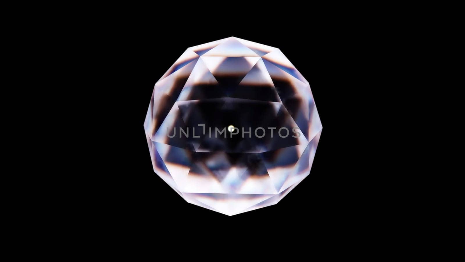 Glossy dispersion Icosphere. Computer generated 3d render