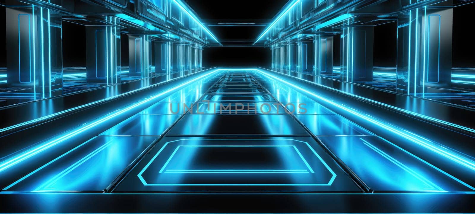 futuristic cyber buildings tech concept, ai