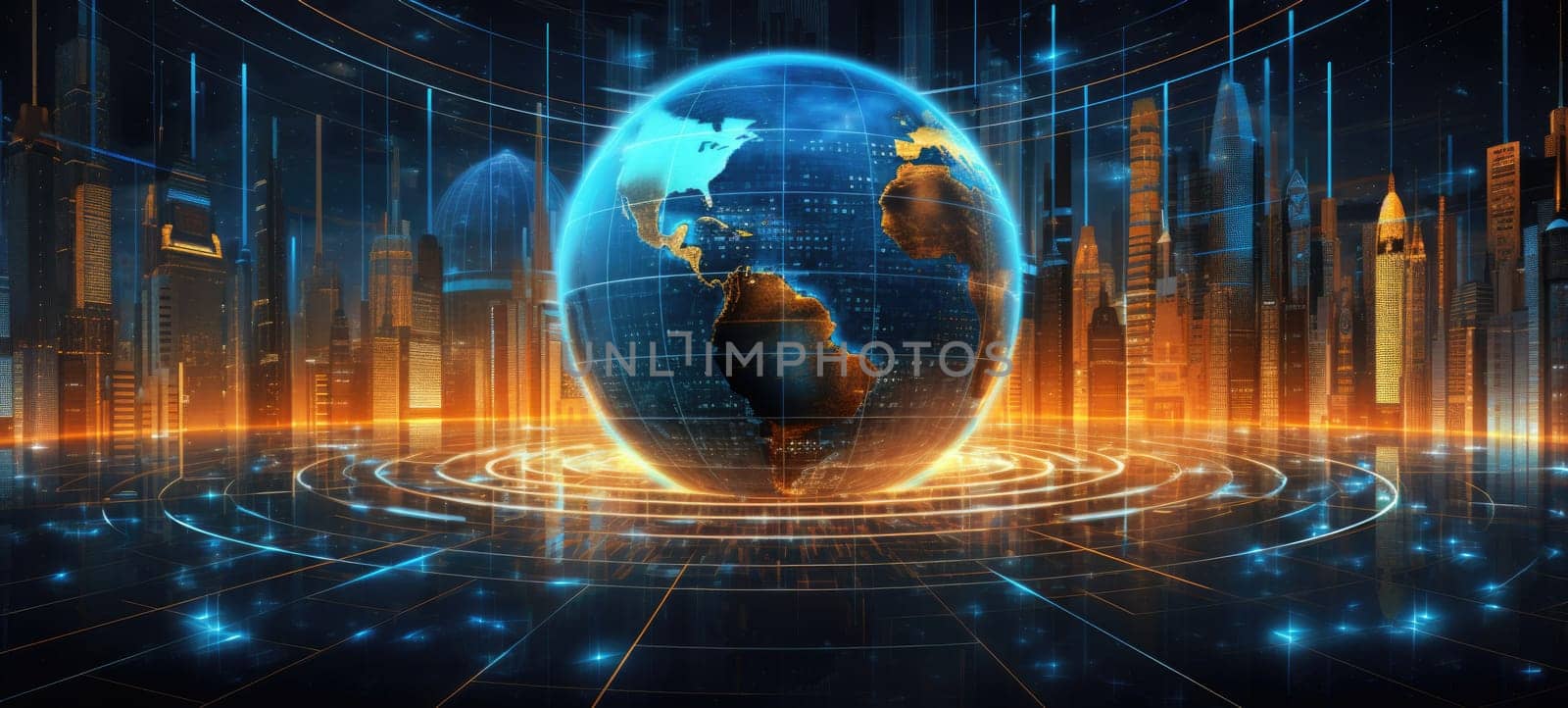 globe world earth map planet city, ai