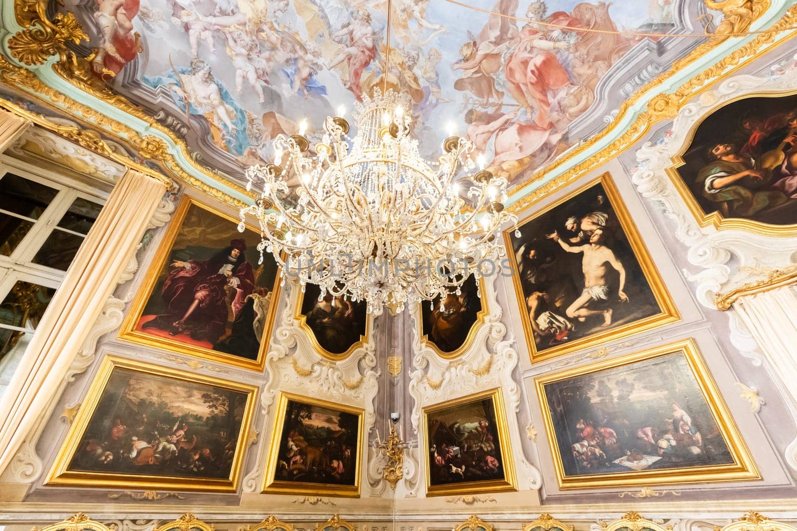 Genova, Italy - 8 August 2023: Palazzo Spinola - Spinola Palace antique luxury interior