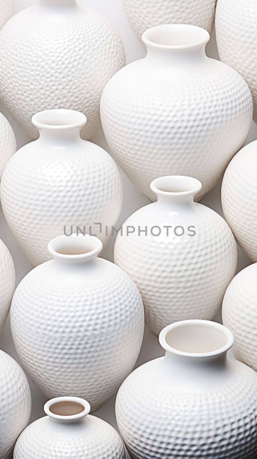 white background with snow-white Freshly molded dishes .Generative AI