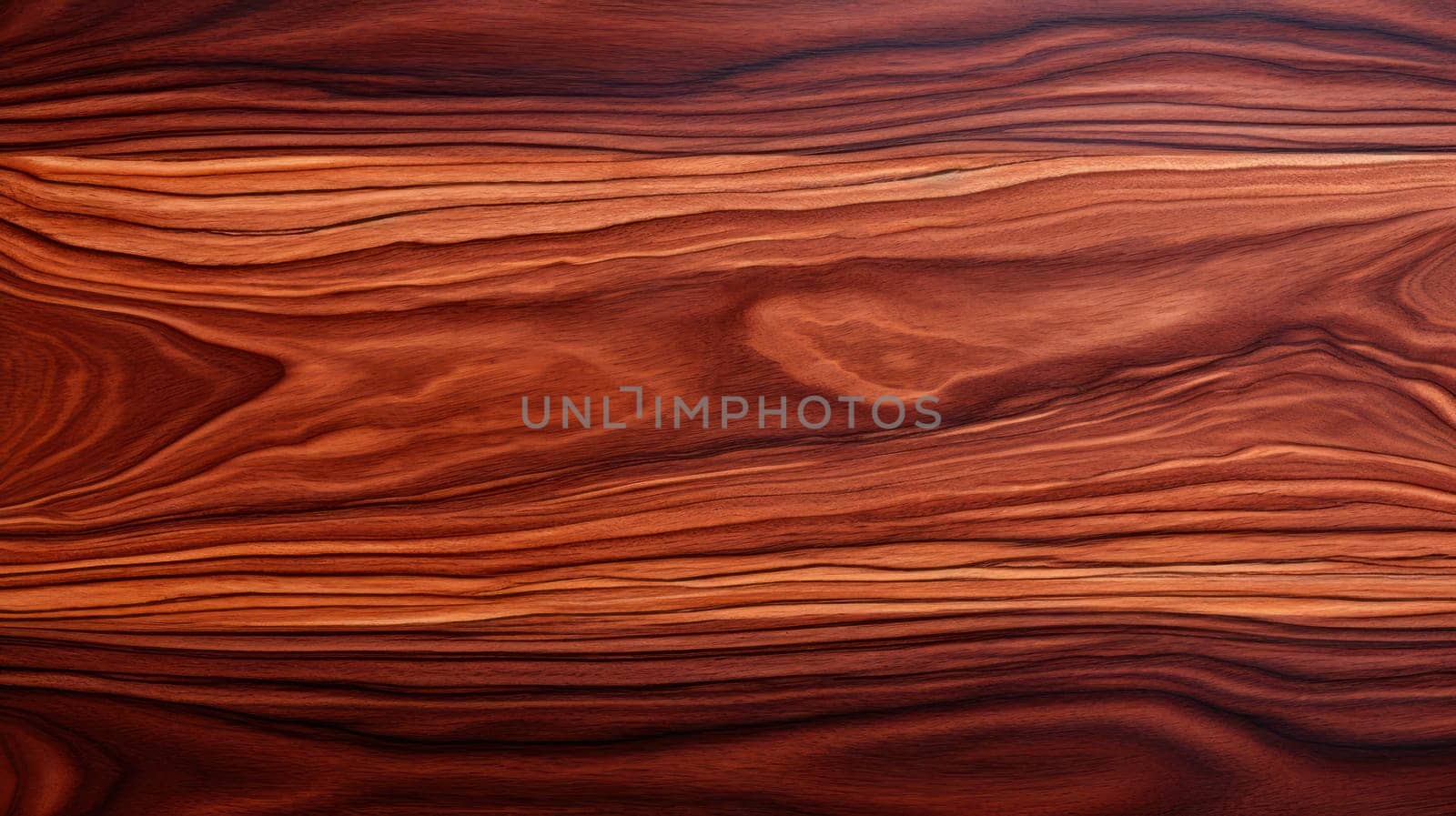 Intense red polished wood that conveys the inner beauty of nature. Mahogany texture background .Generative AI