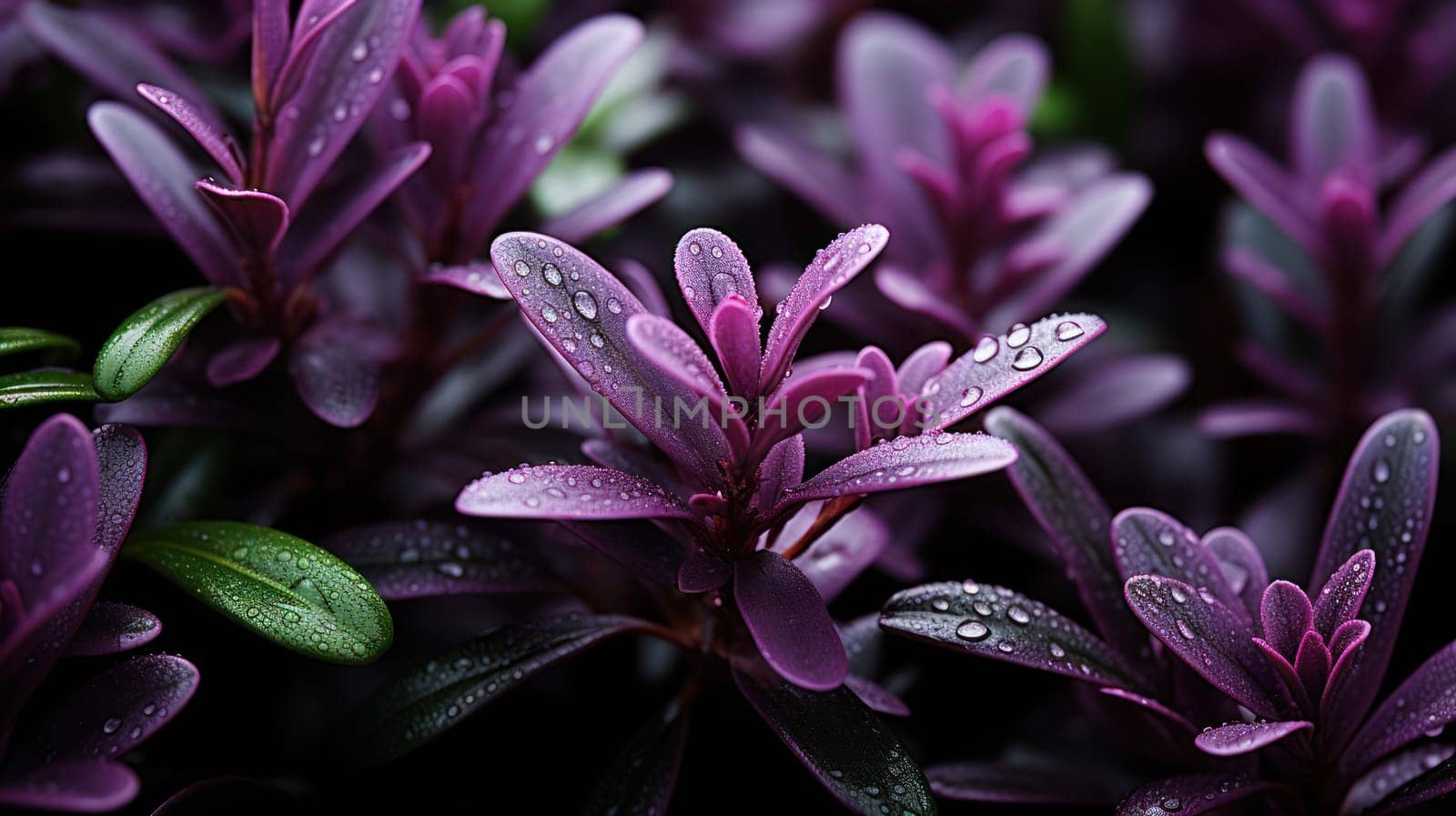 close-up fresh rosemary green organic background. Generative AI