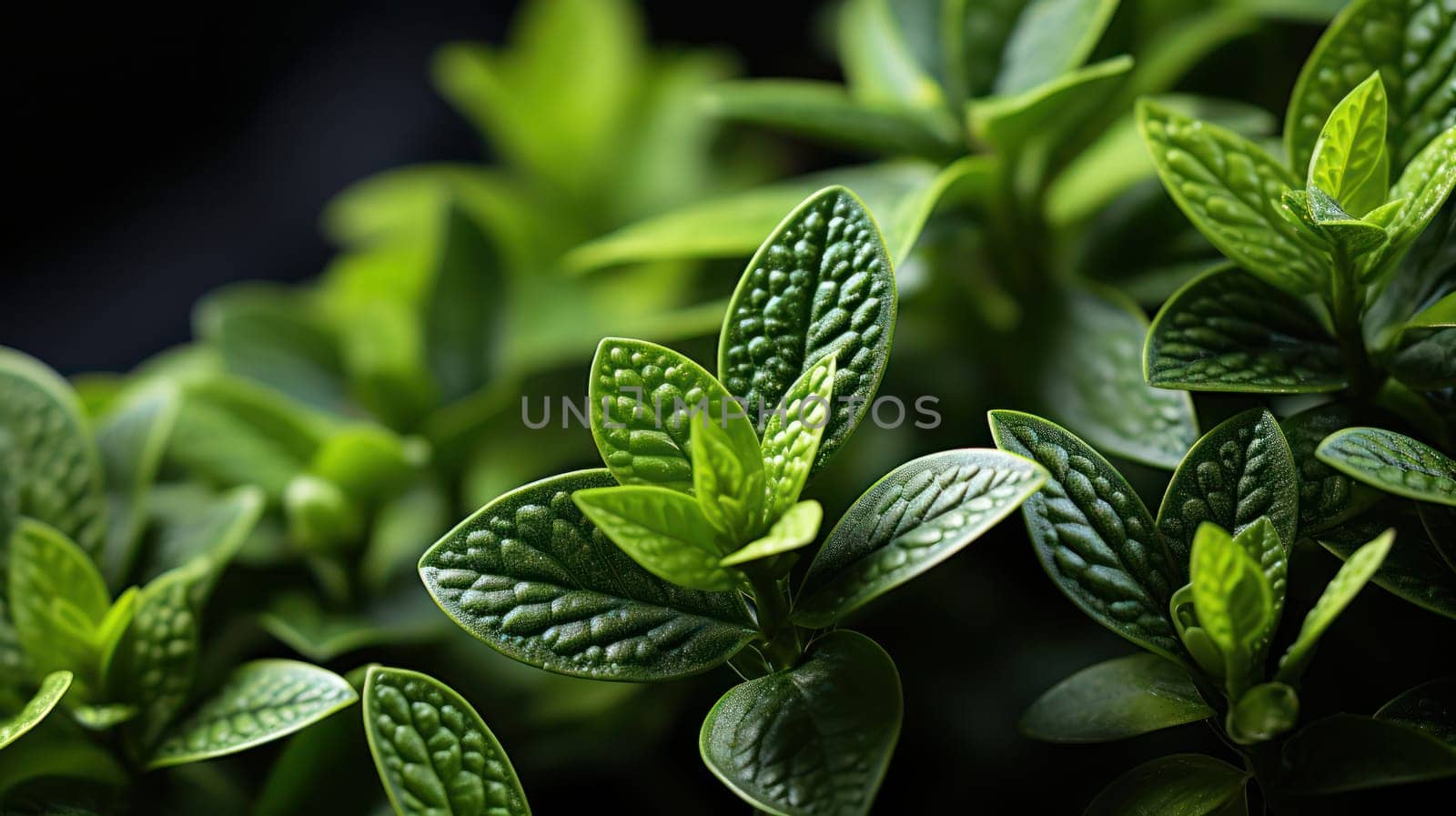 abstract texture of green leaf, natural background, green leaves. Generative AI