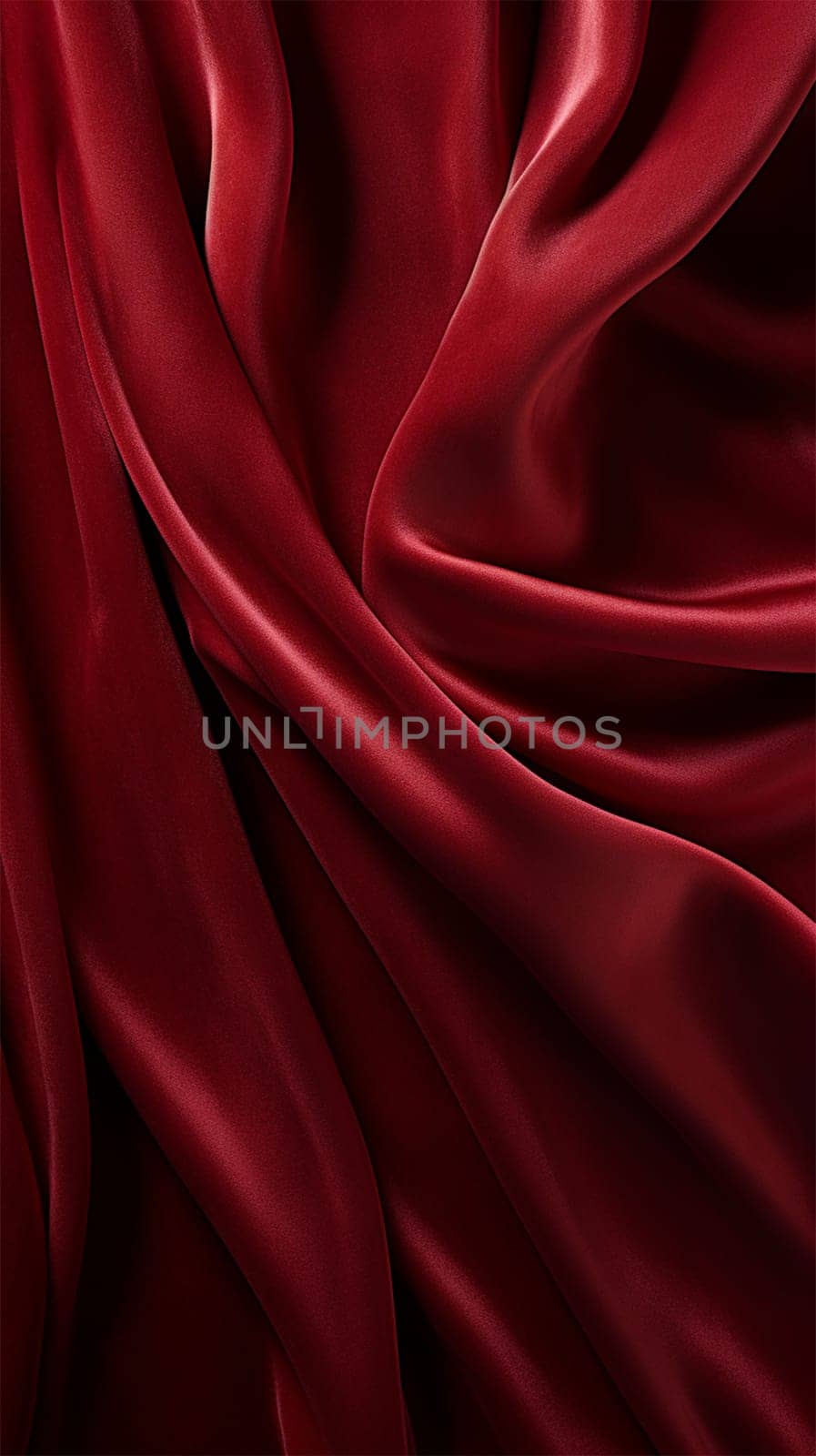 draped Smooth and rich red velour texture. Luxurious velour background pattern.Generative AI