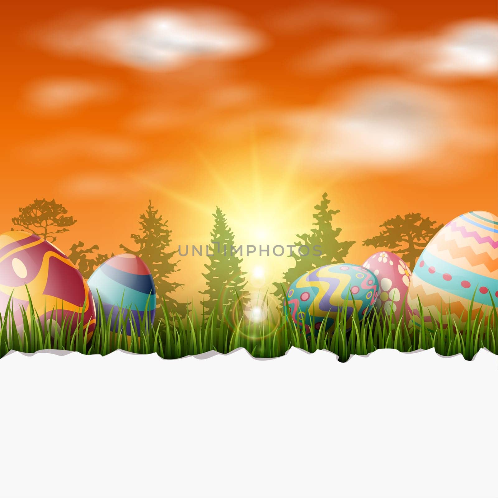 Beautiful easter egg background