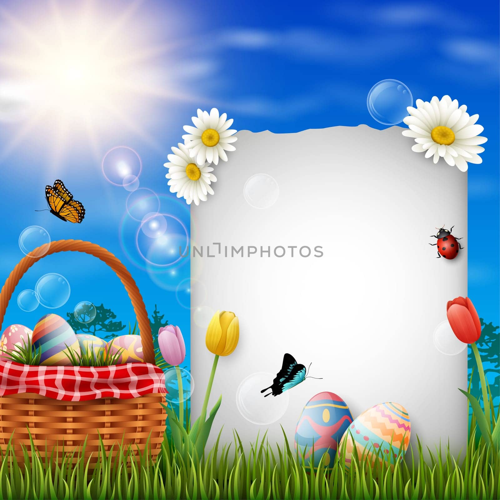 Beautiful easter egg background