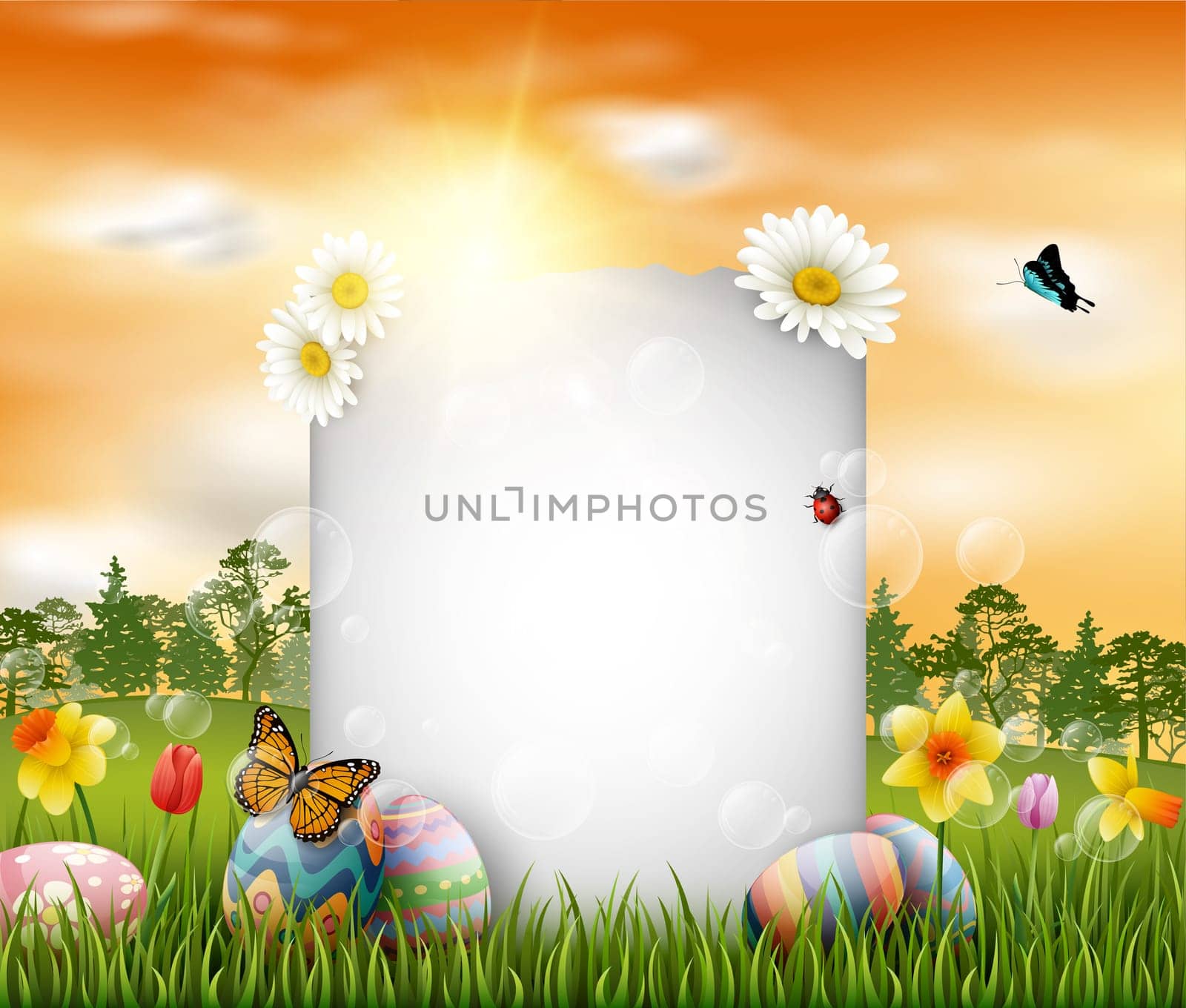 Beautiful easter egg background