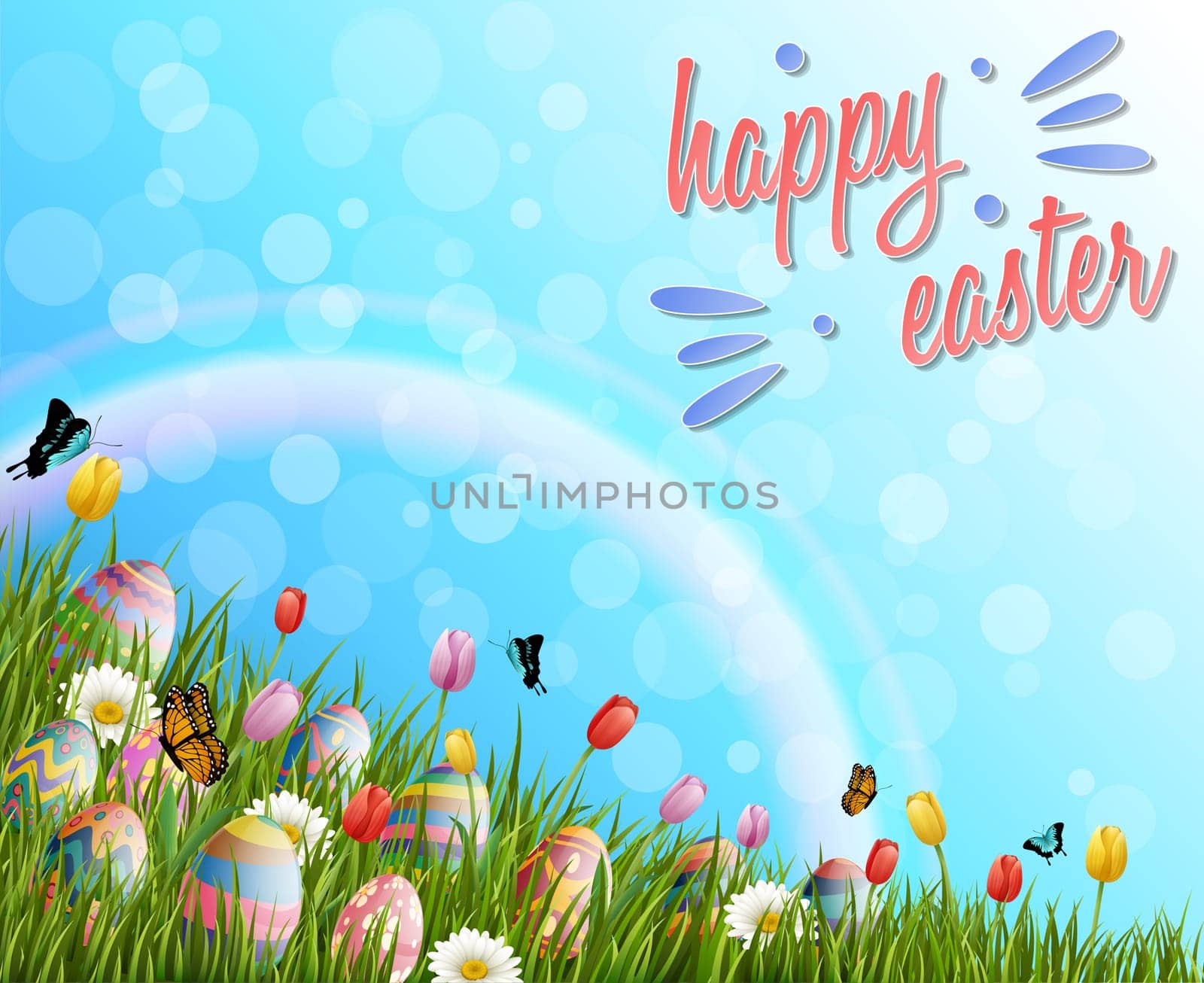 Beautiful easter egg background