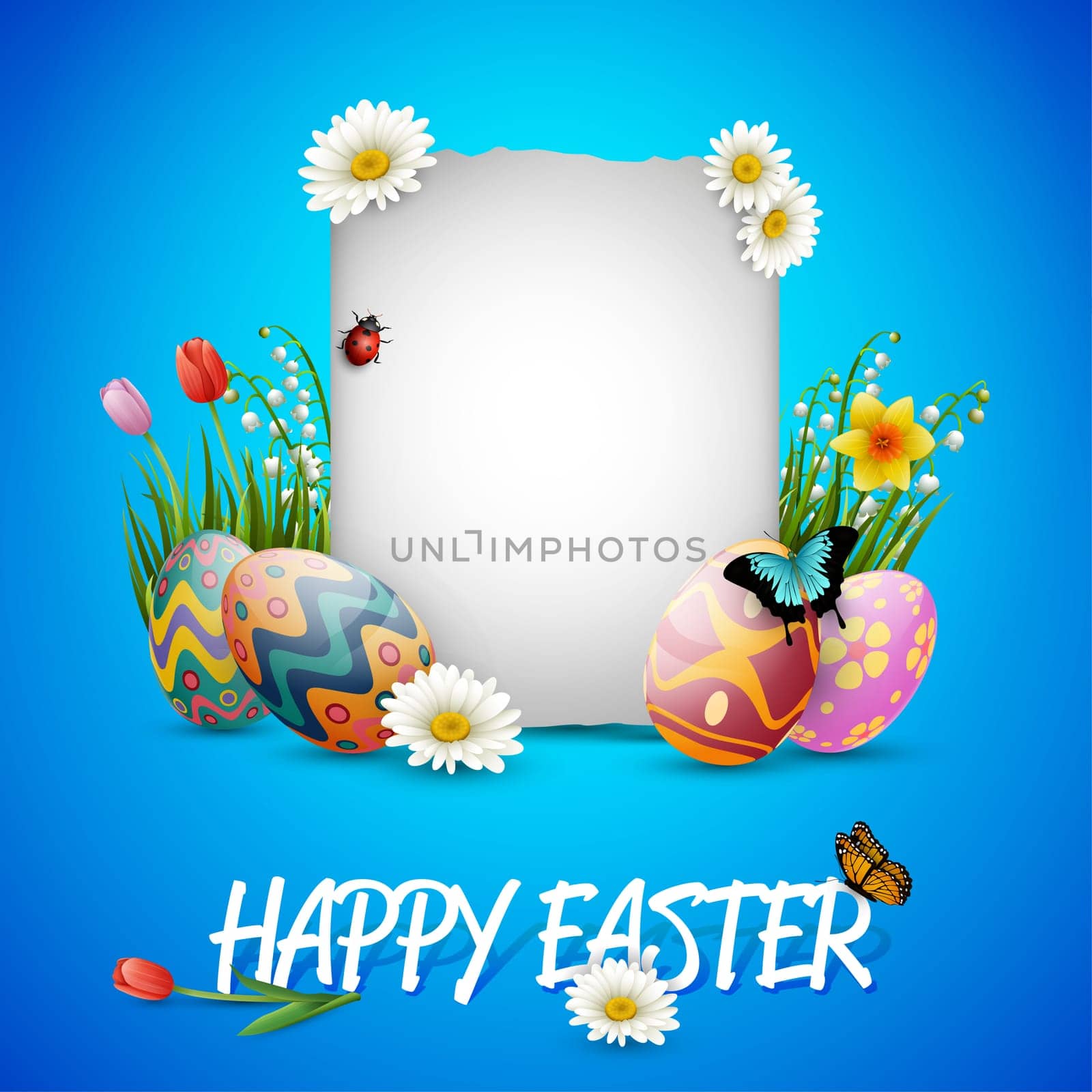 Beautiful easter egg background