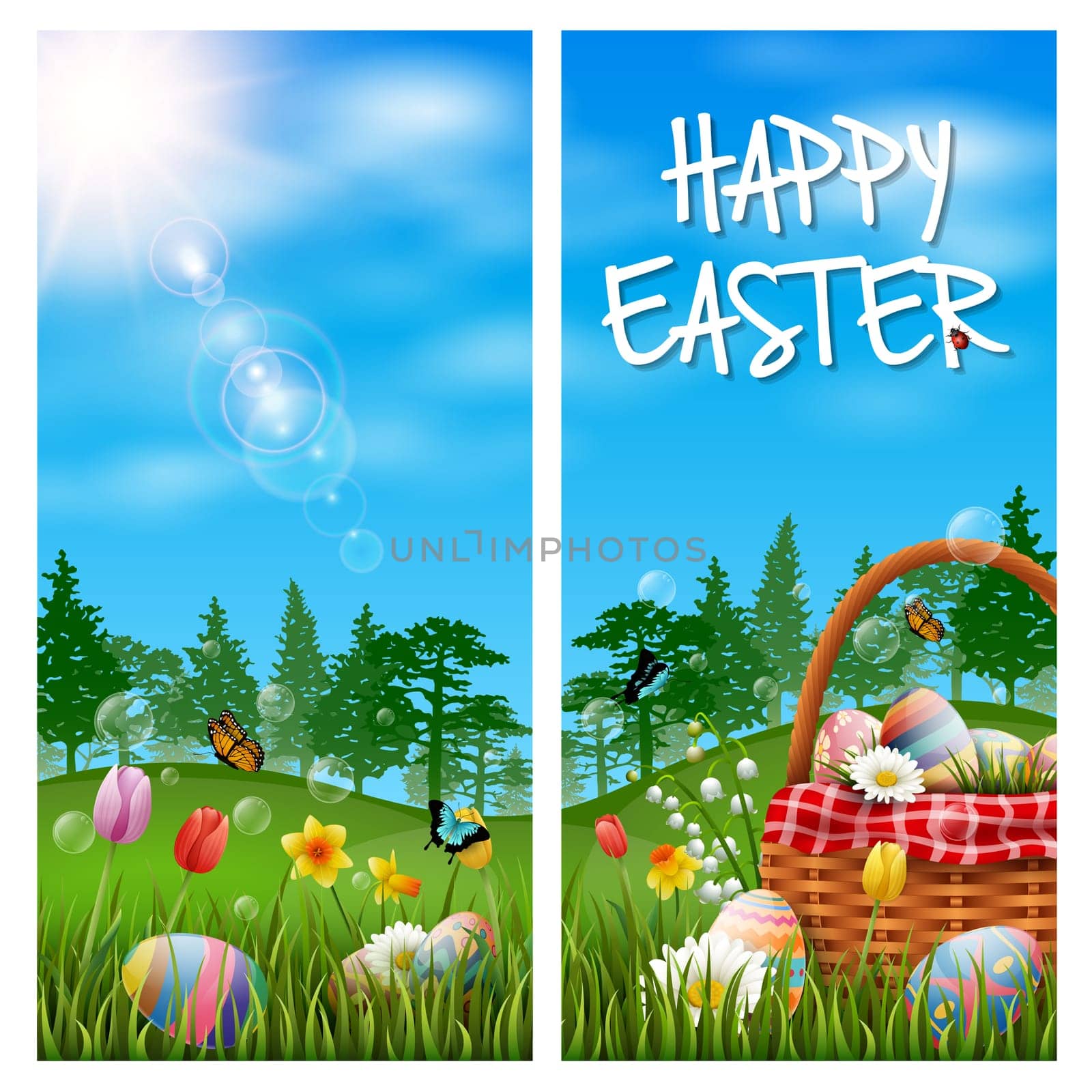 Beautiful easter egg background