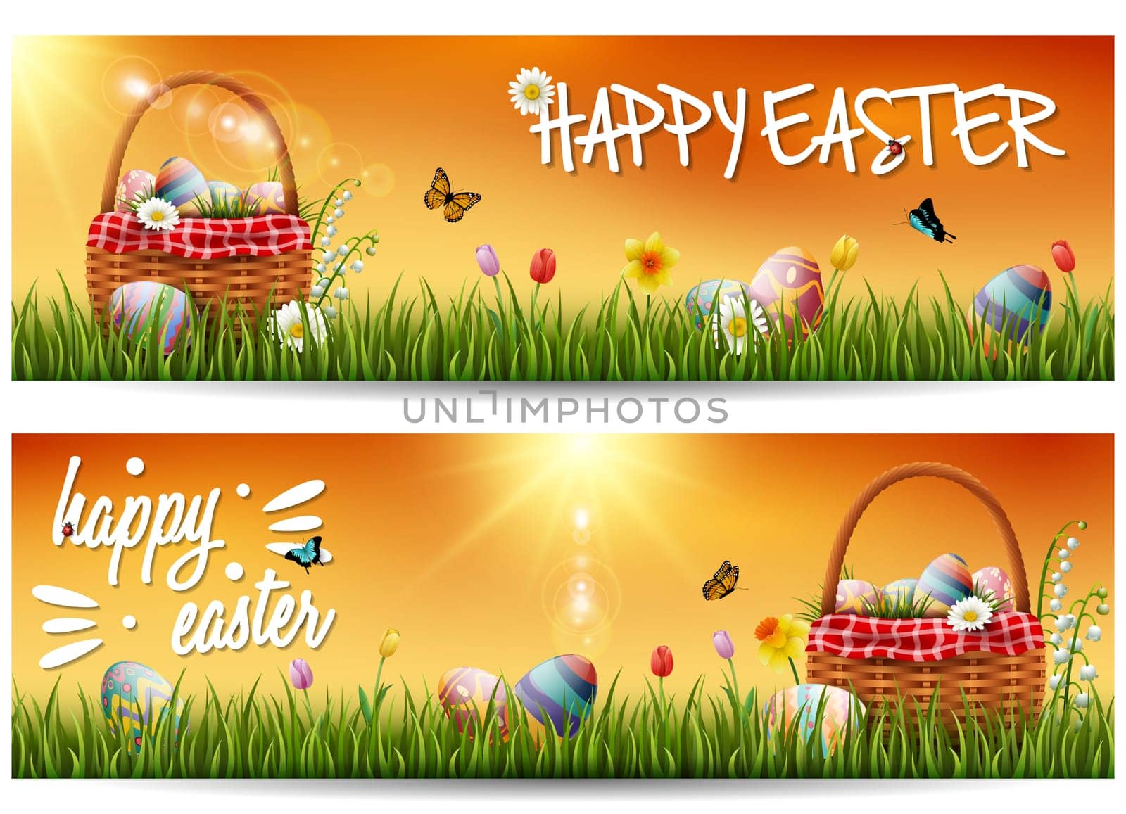 Beautiful easter egg background