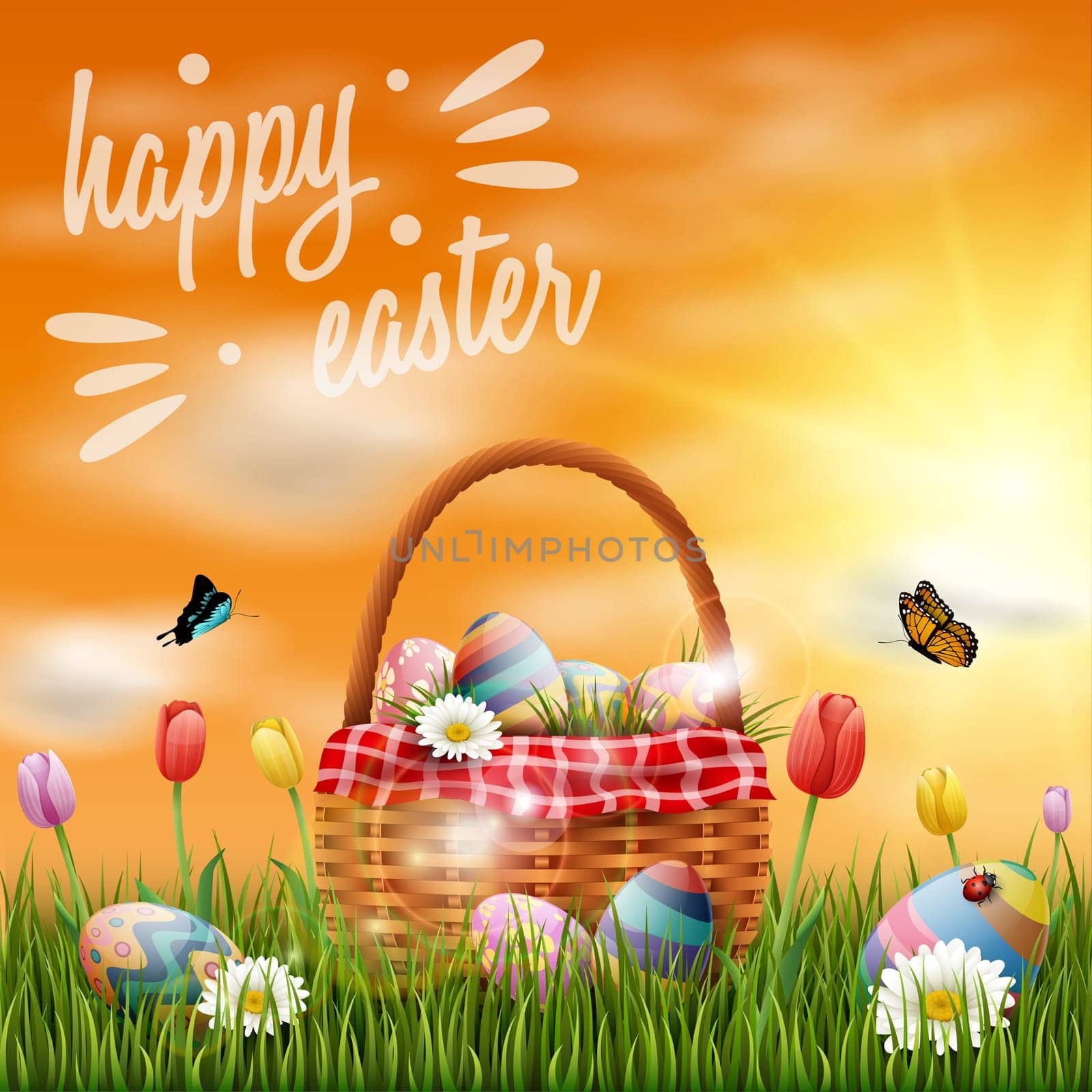 Beautiful easter egg background