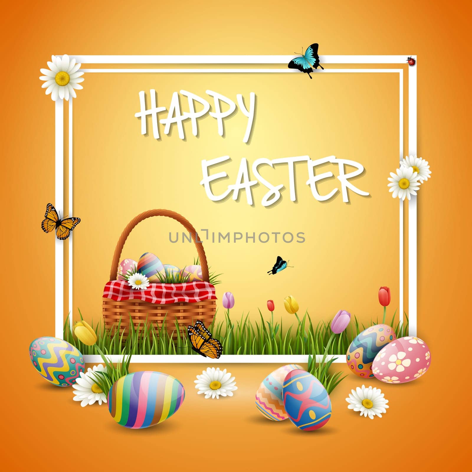Beautiful easter egg background