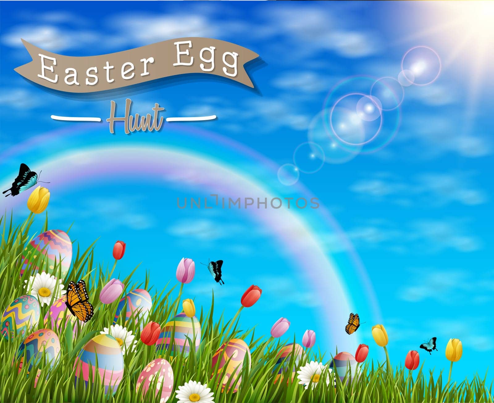 Beautiful easter egg background