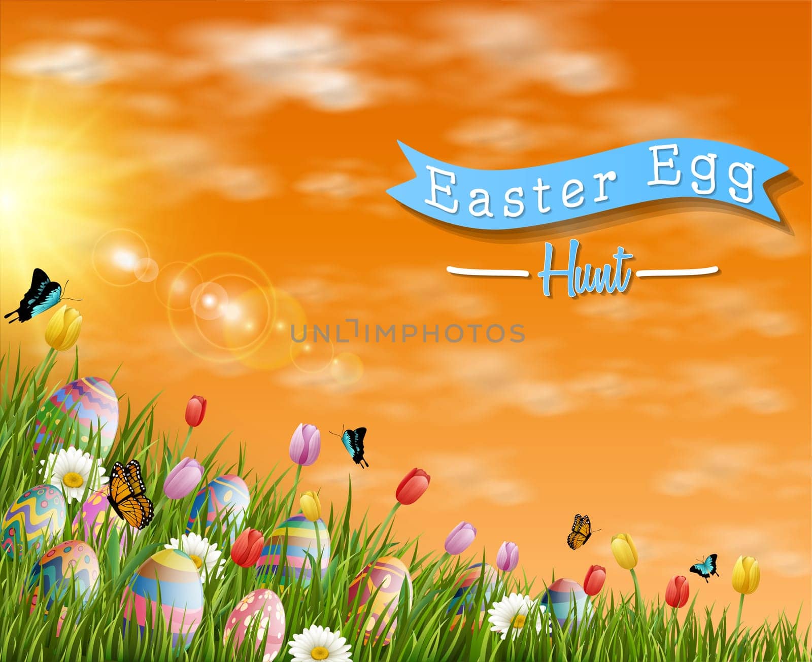 Beautiful easter egg background