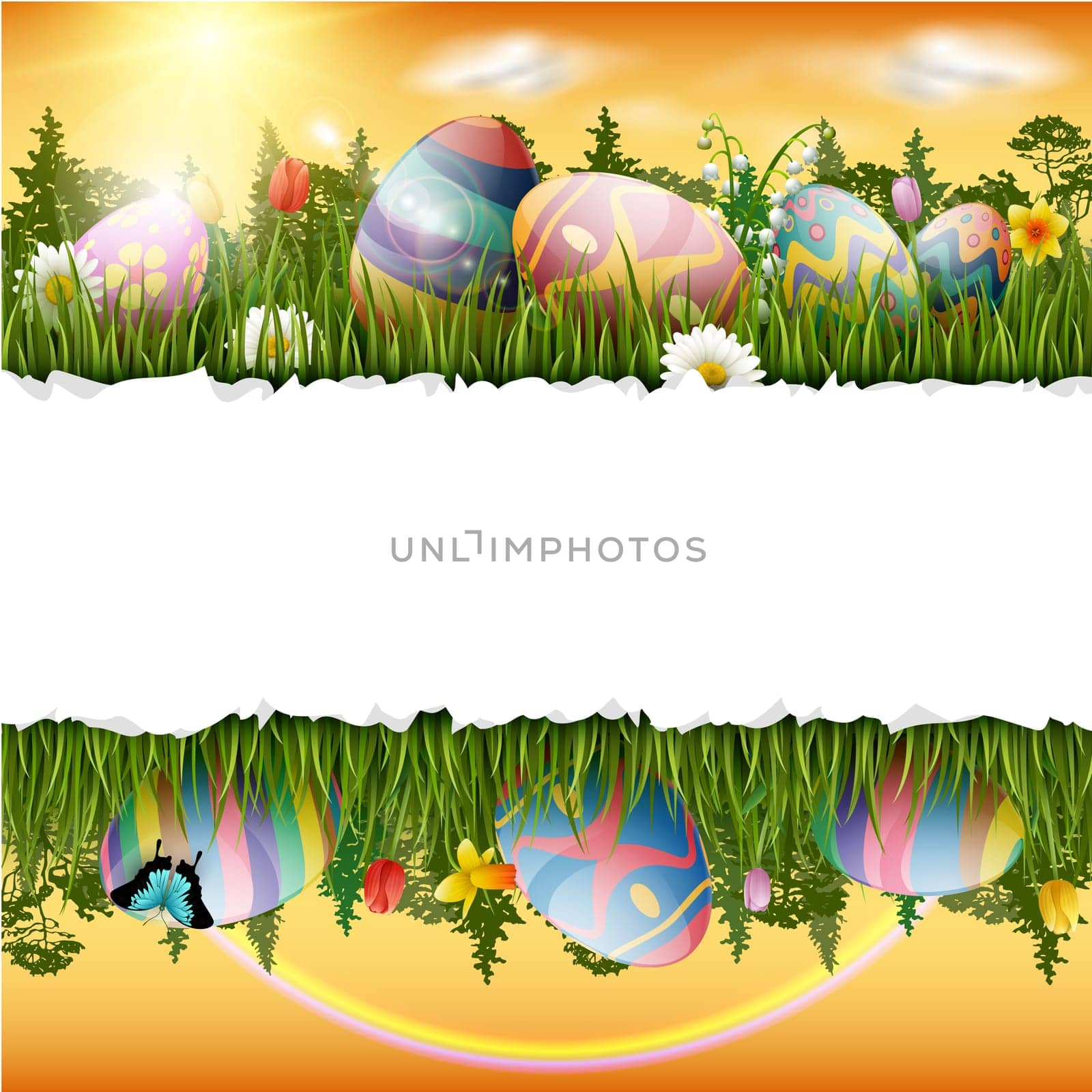 Beautiful easter egg background