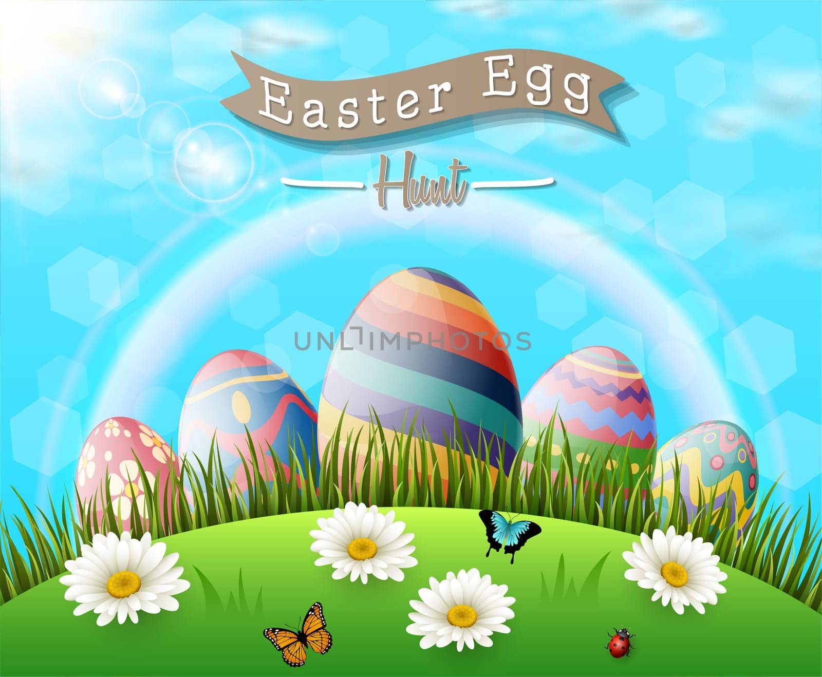 Beautiful easter egg background