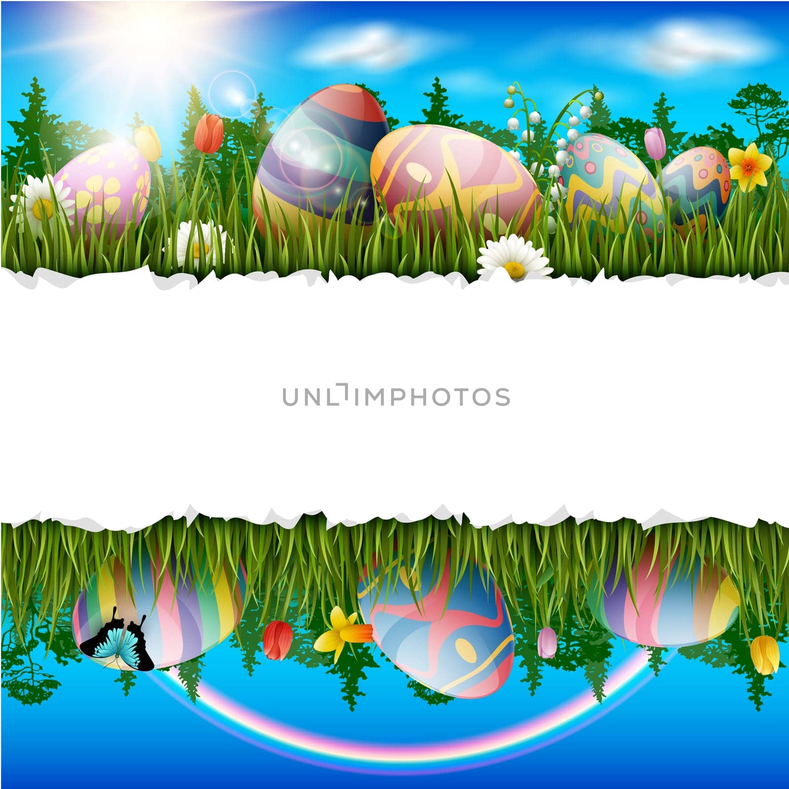 Beautiful easter egg background
