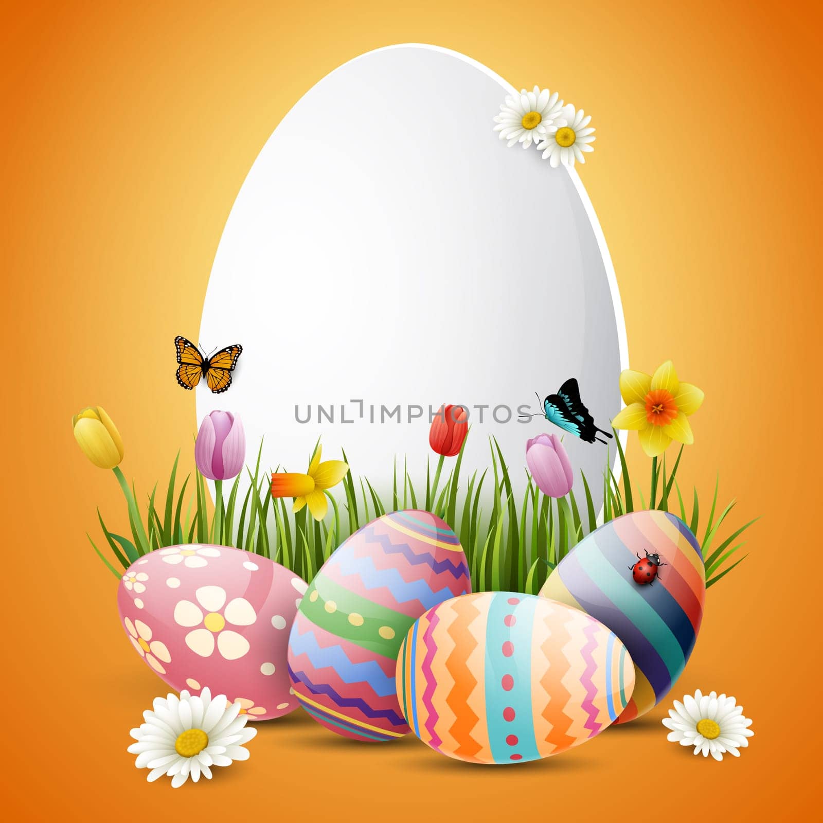 Beautiful easter egg background