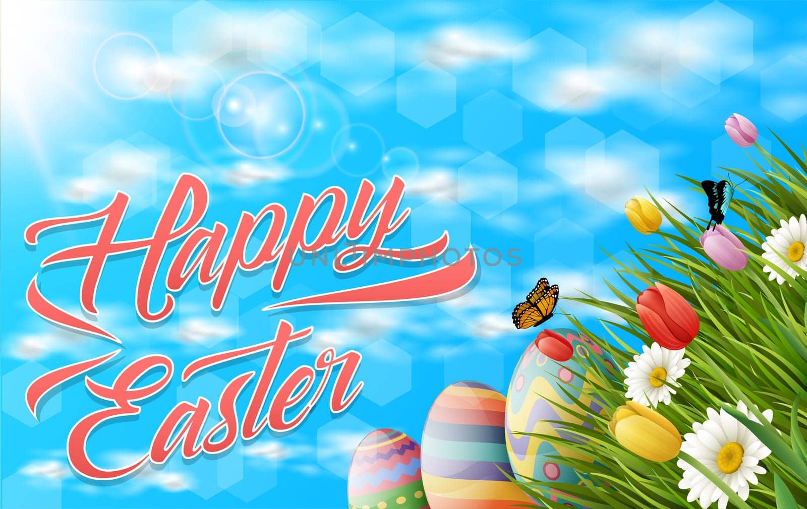 Beautiful easter egg background