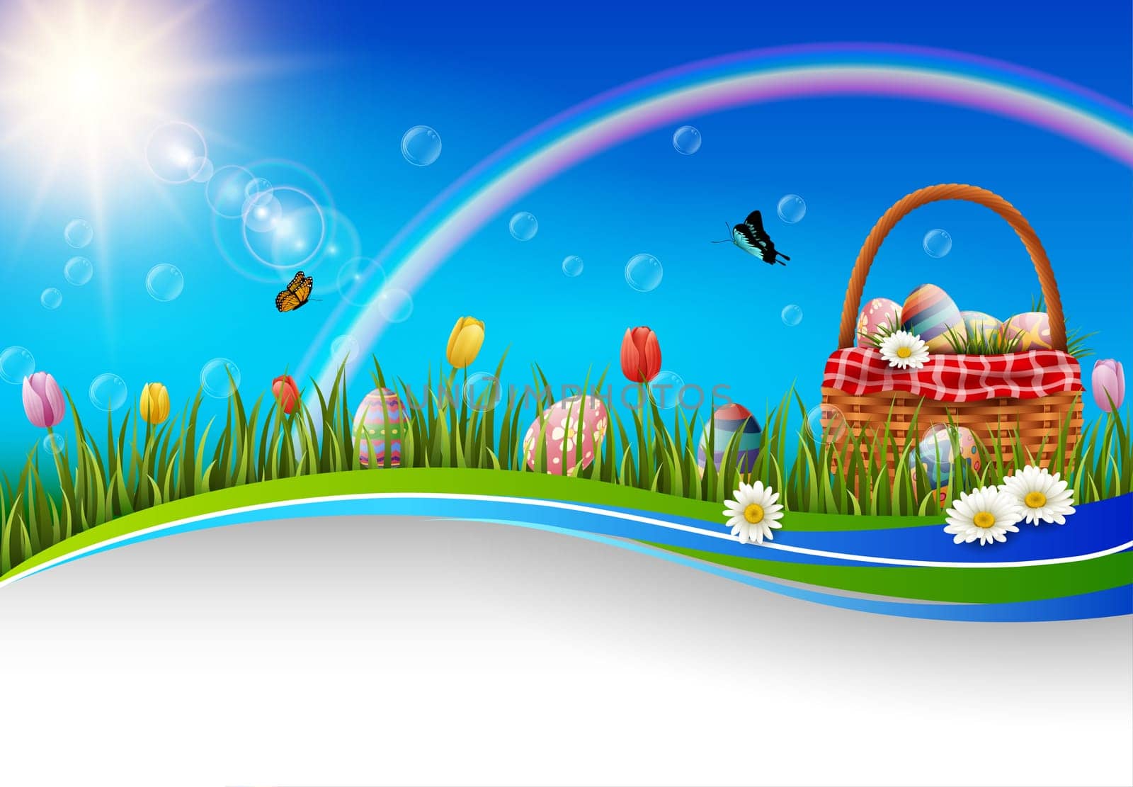 Beautiful easter egg background