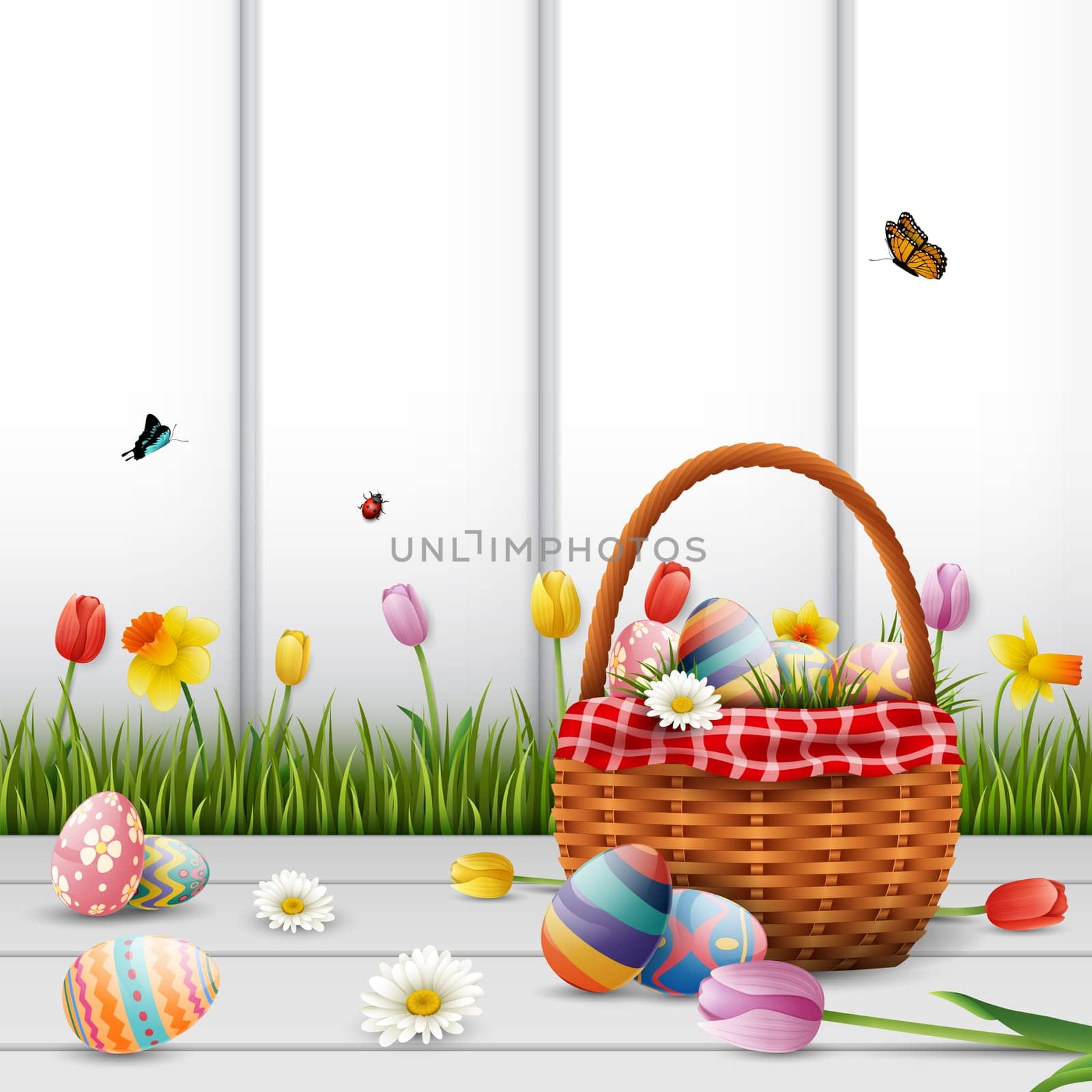 Beautiful easter egg background