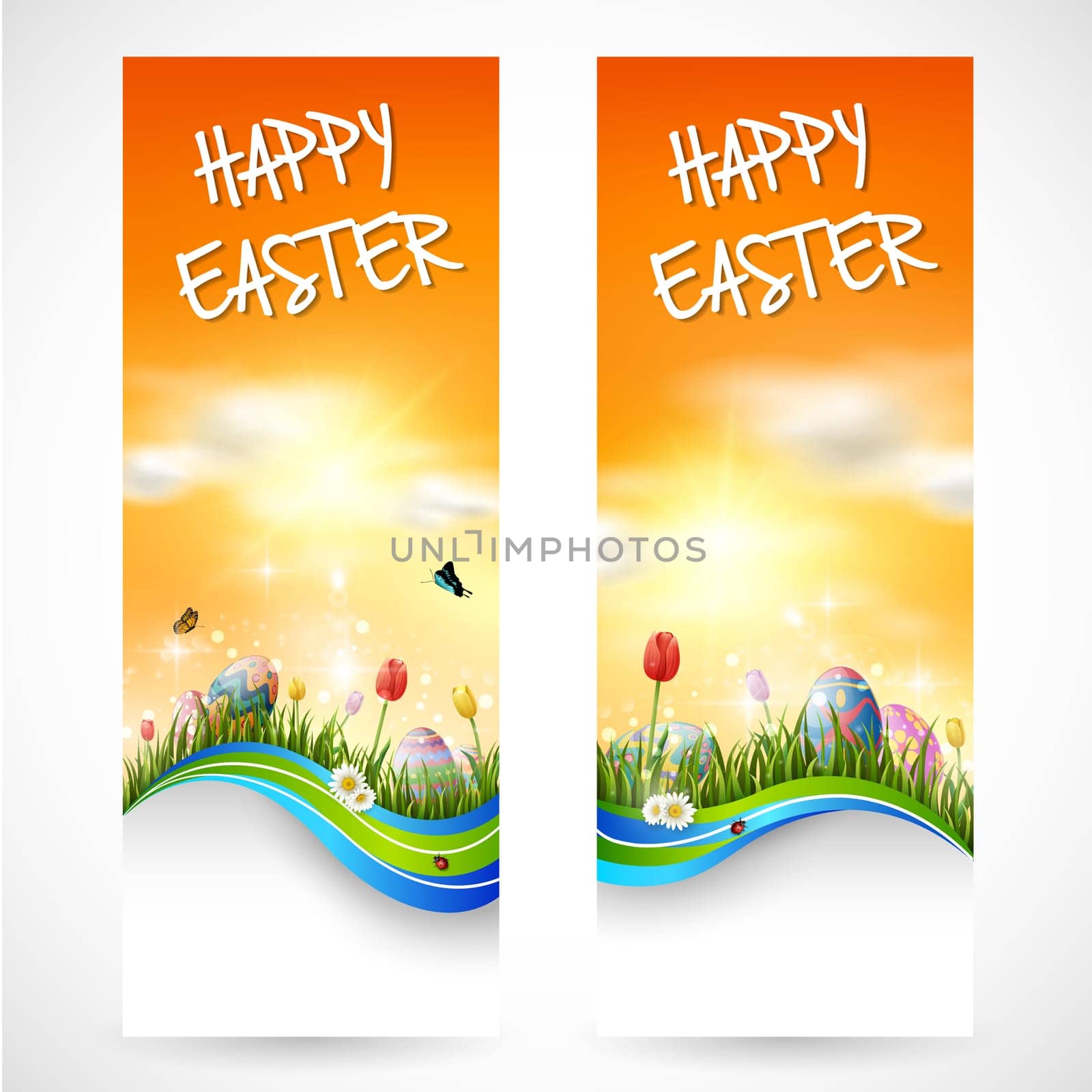 Beautiful easter egg background