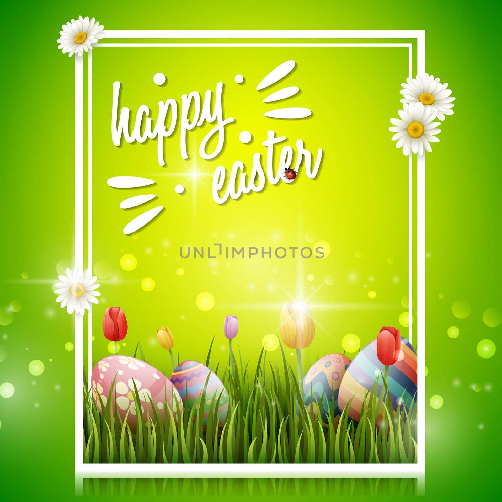 Beautiful easter egg background