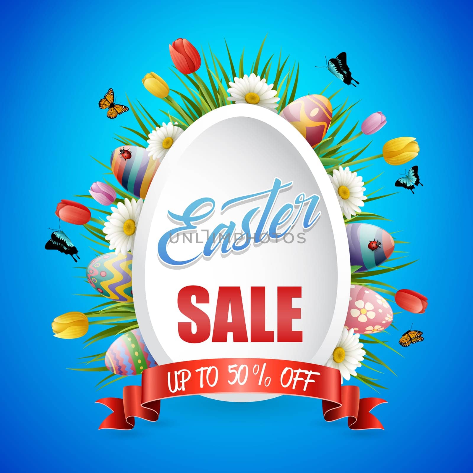Beautiful easter egg background