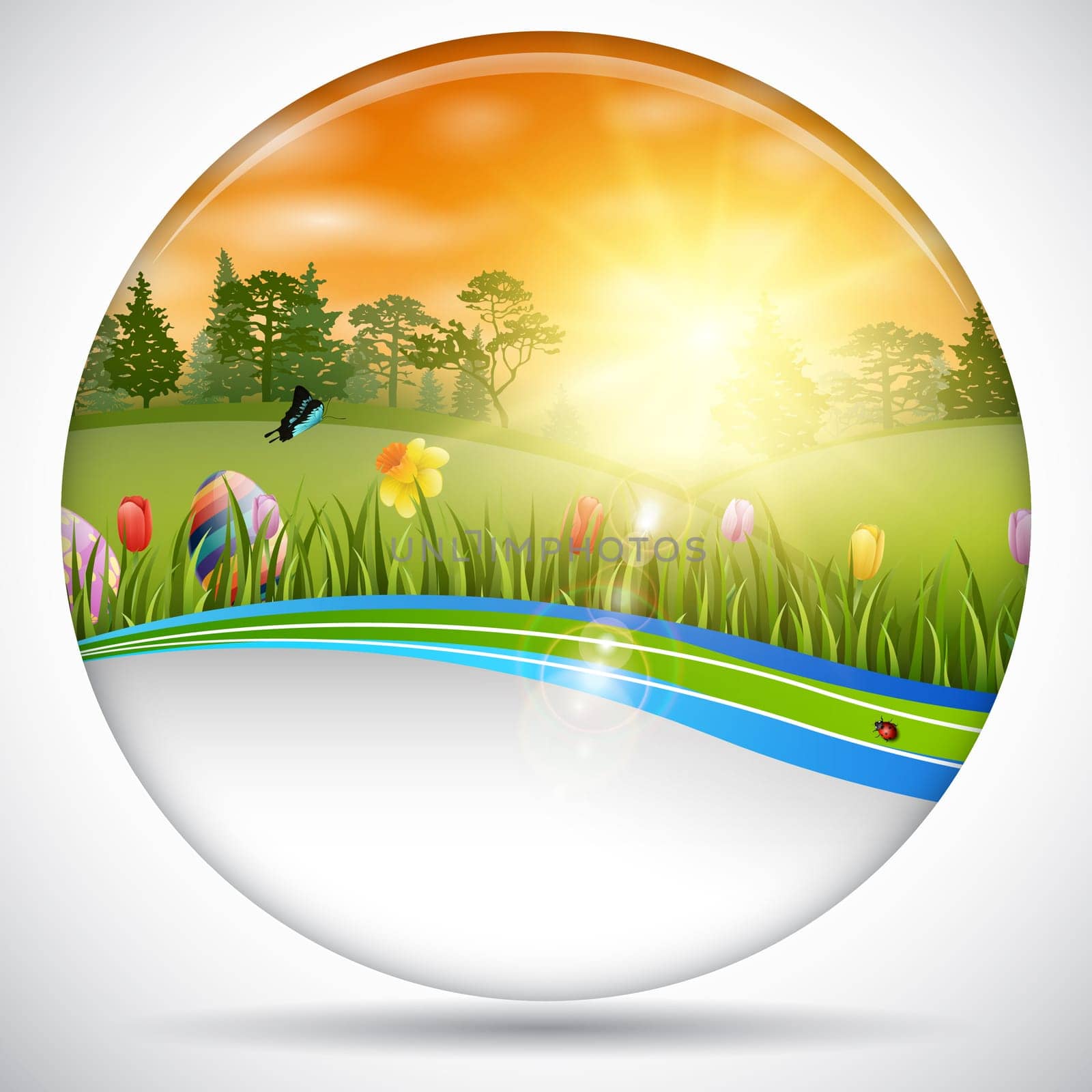 Beautiful easter egg background