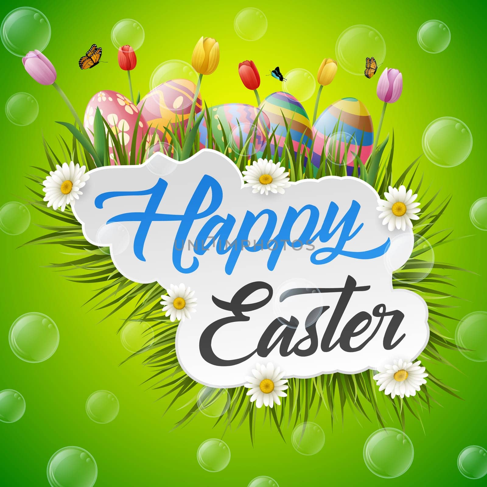 Beautiful easter egg background