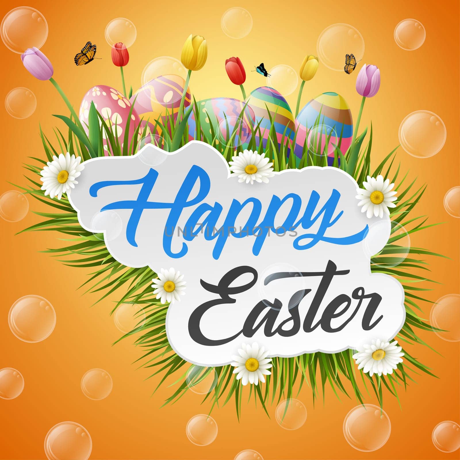 Beautiful easter egg background