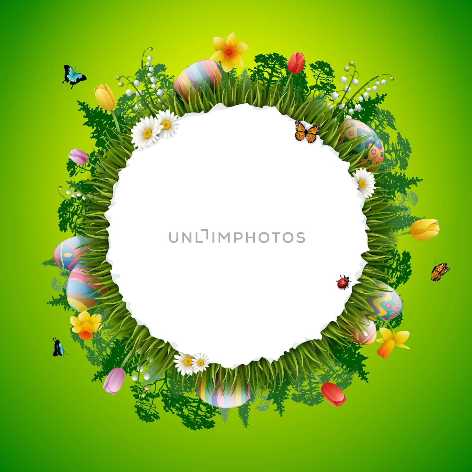 Beautiful easter egg background