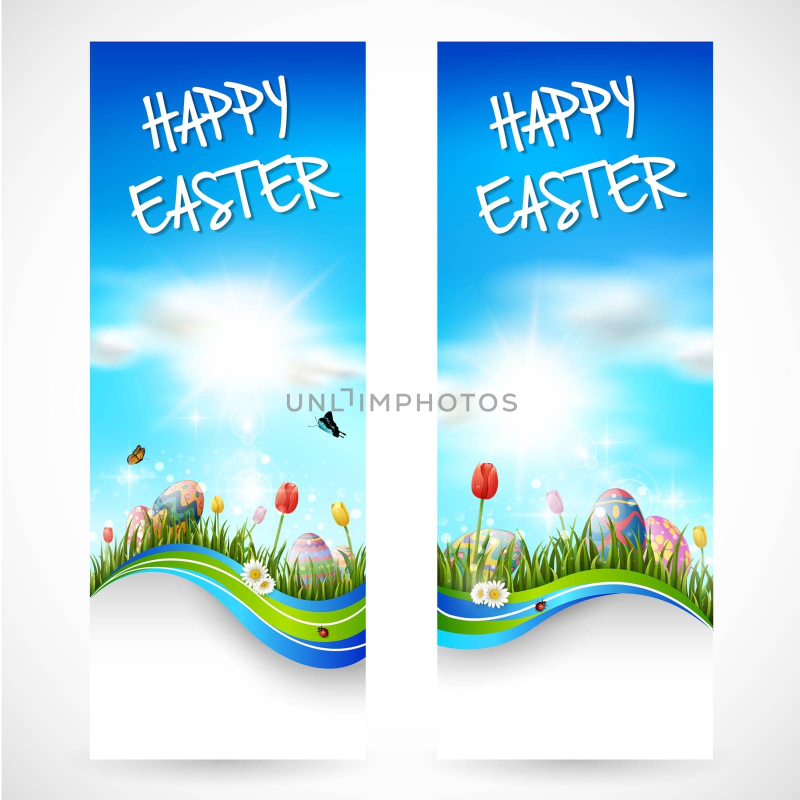 Beautiful easter egg background
