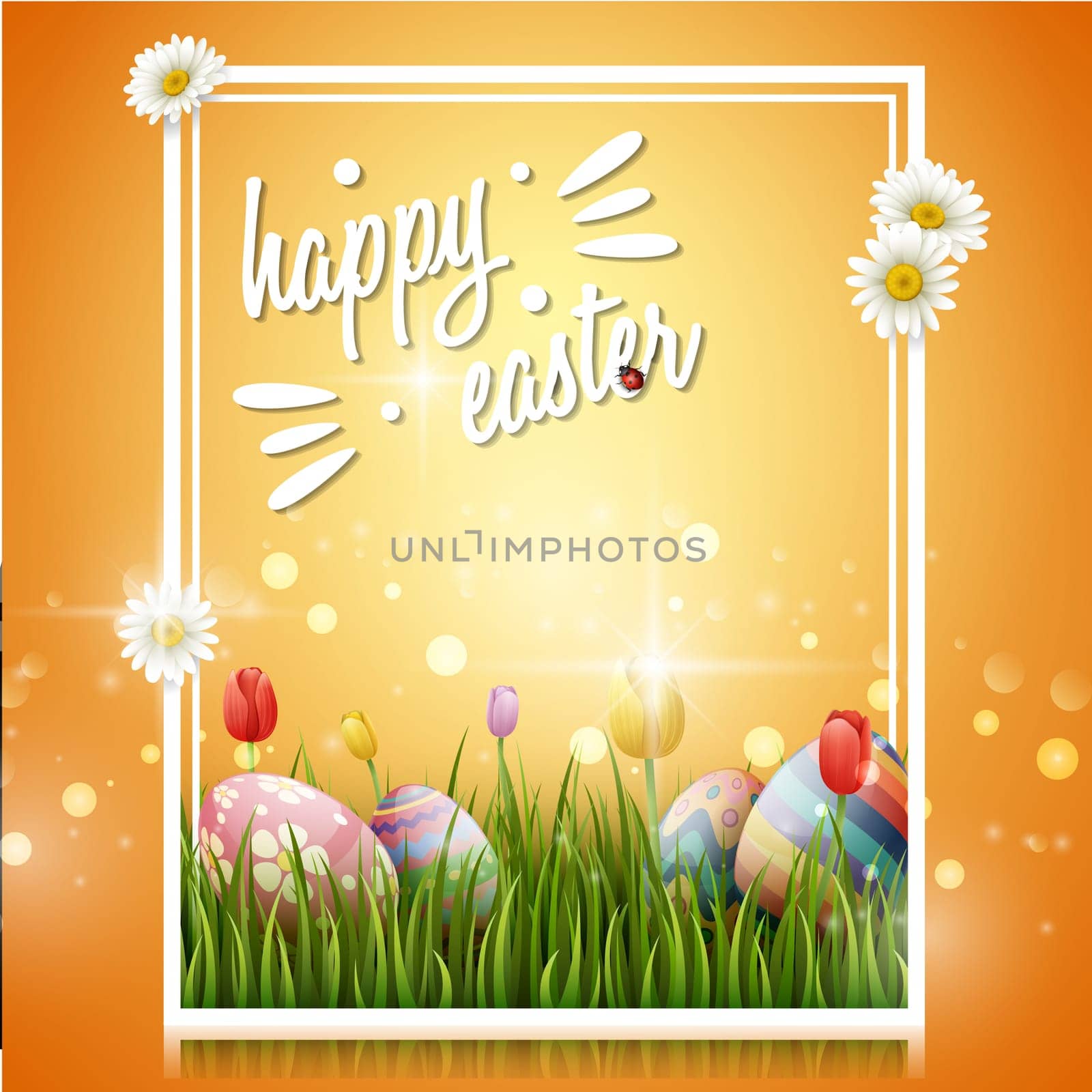 Beautiful easter egg background