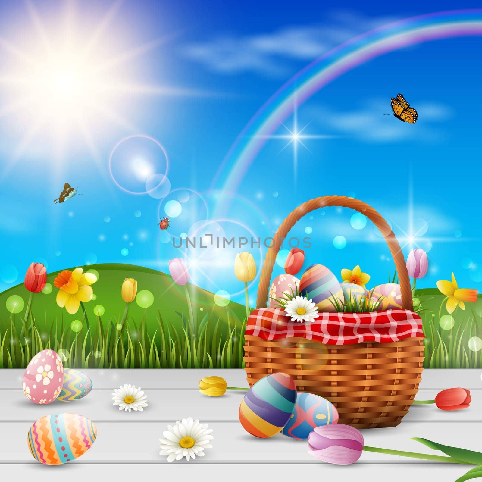 Beautiful easter egg background