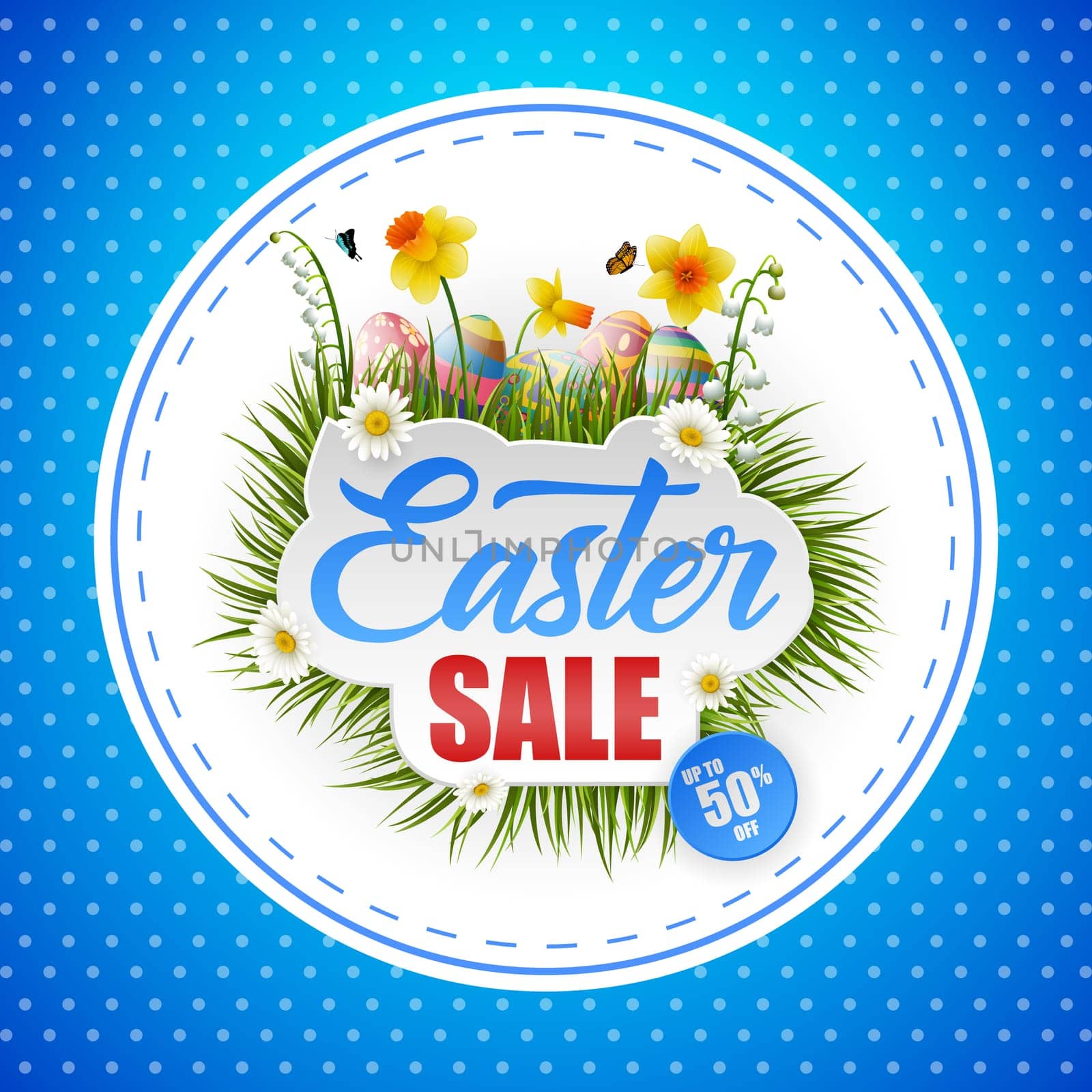 Beautiful easter egg background
