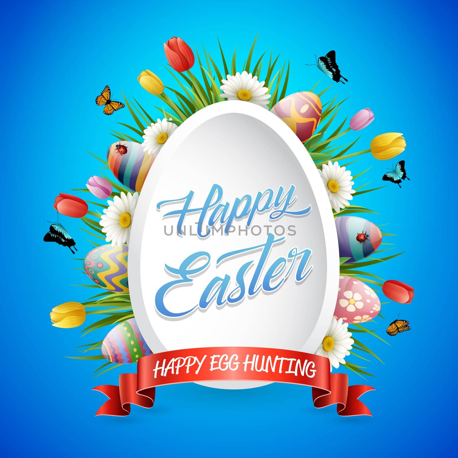 Beautiful easter egg background