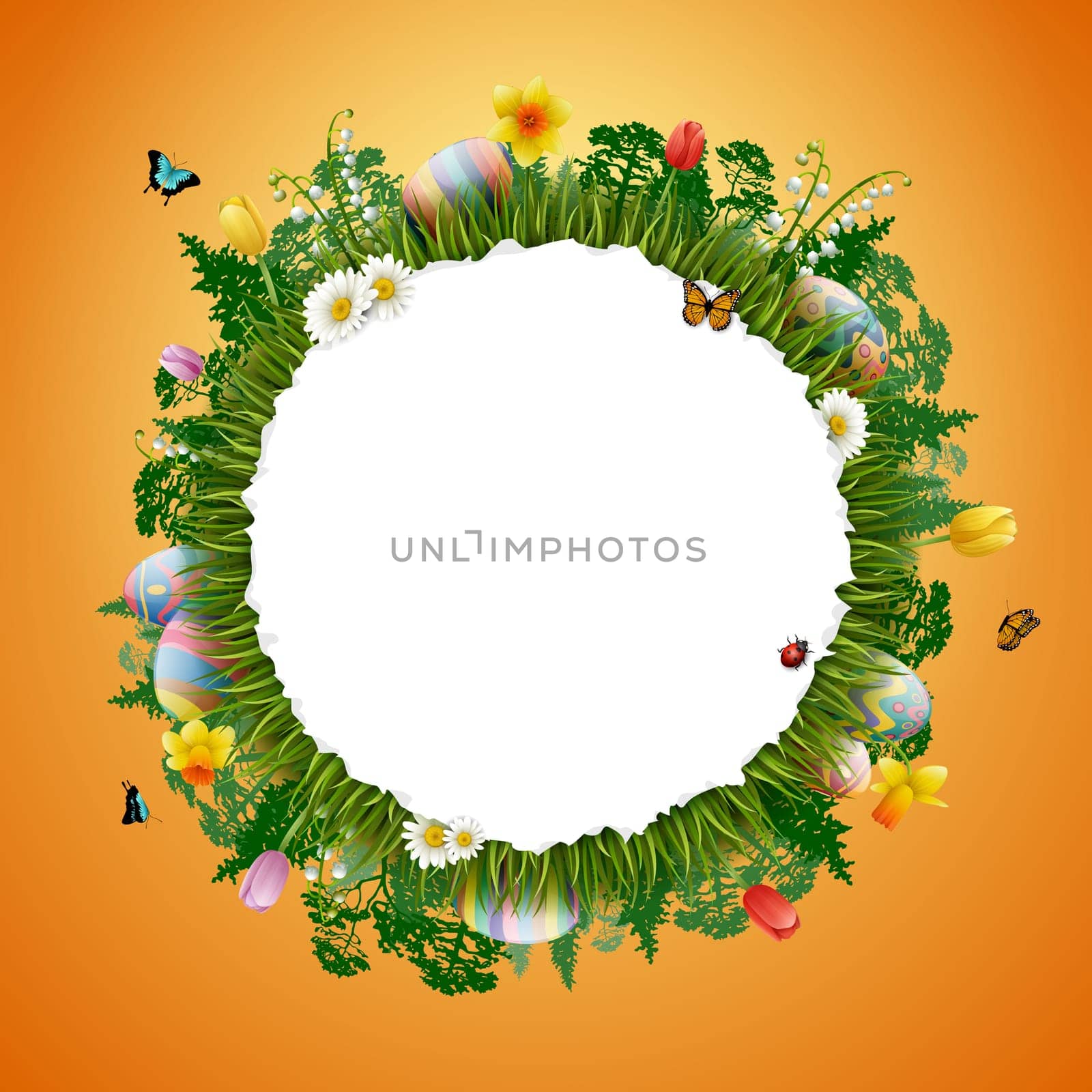 Beautiful easter egg background