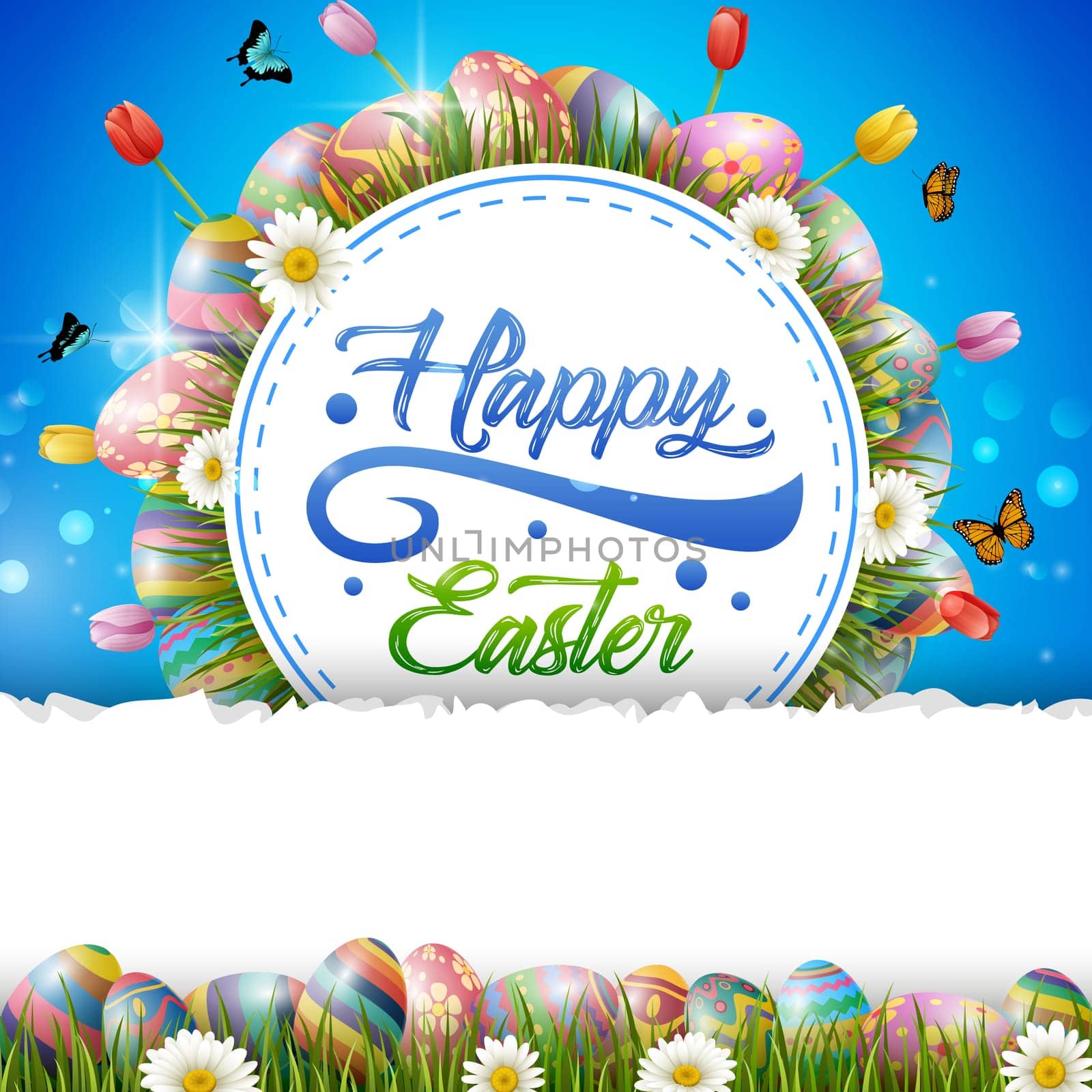 Beautiful easter egg background
