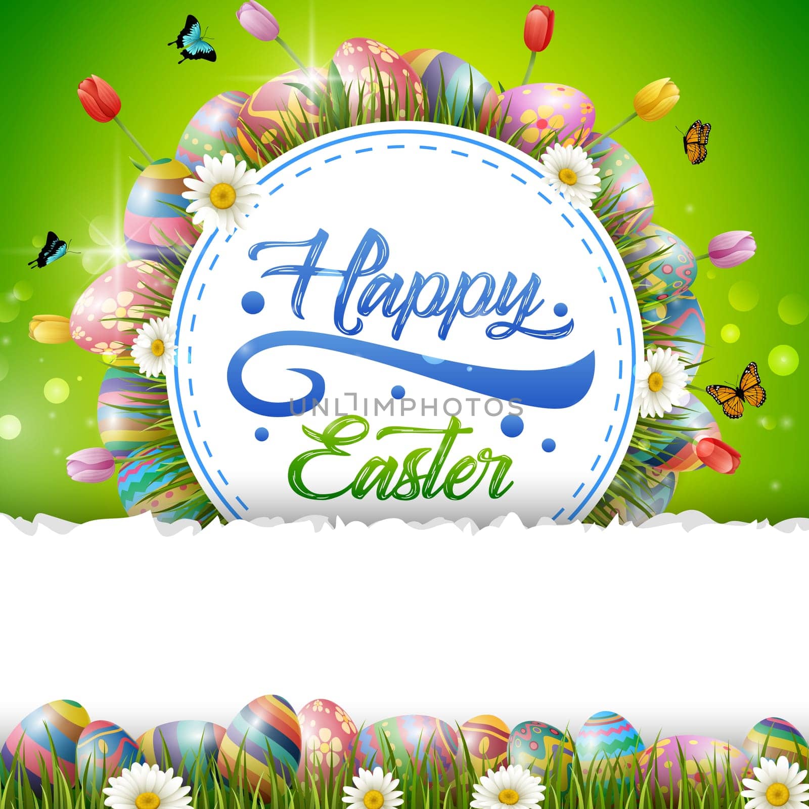 Beautiful easter egg background