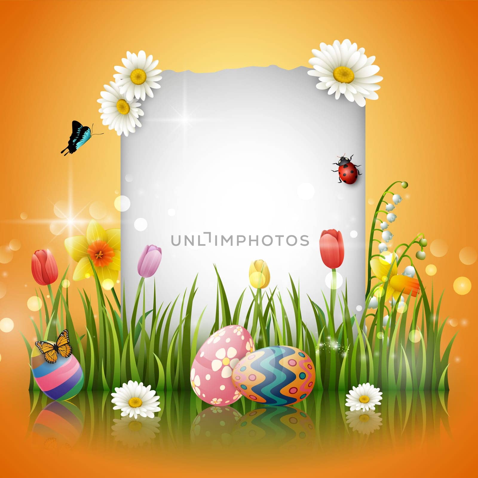 Beautiful easter egg background