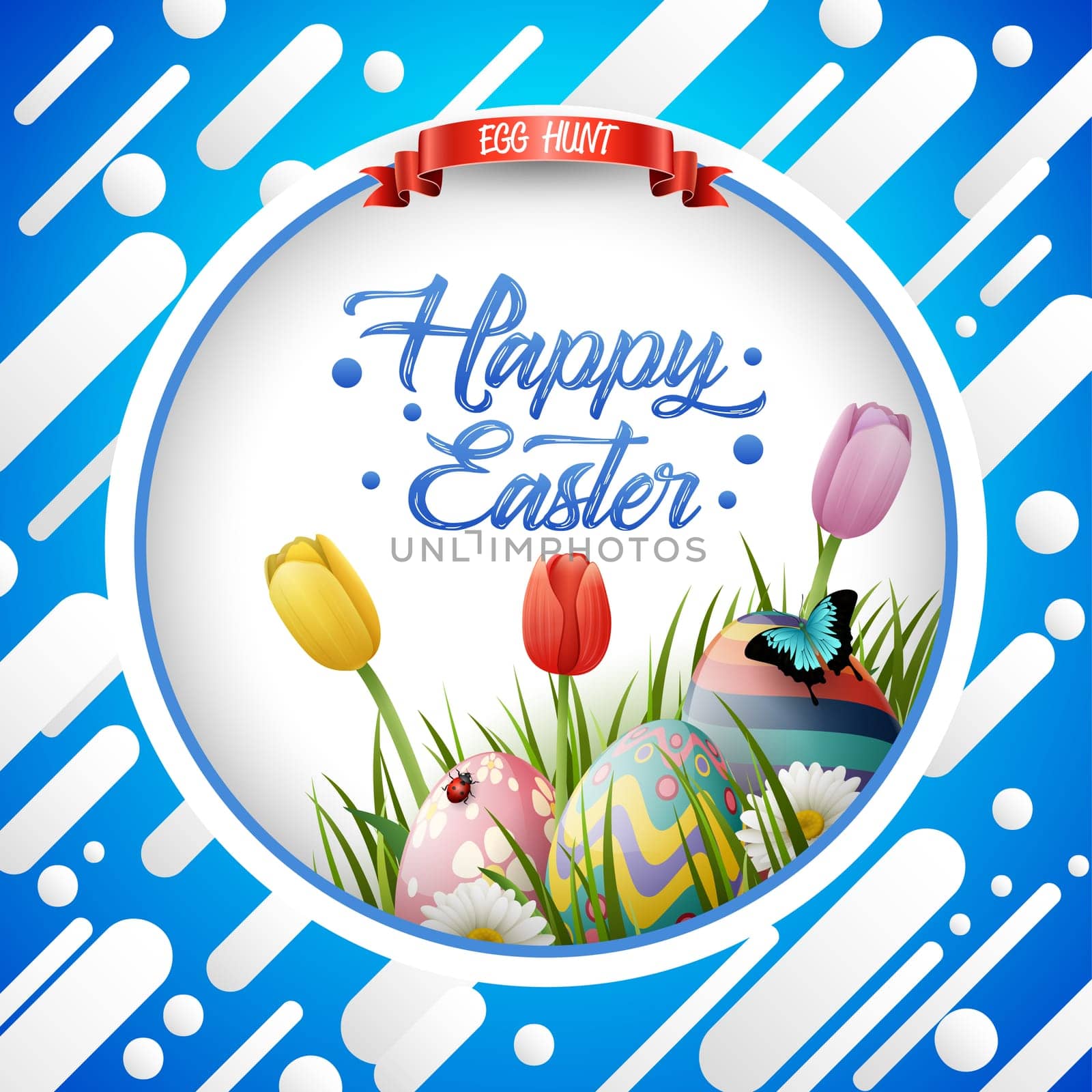 Beautiful easter egg background