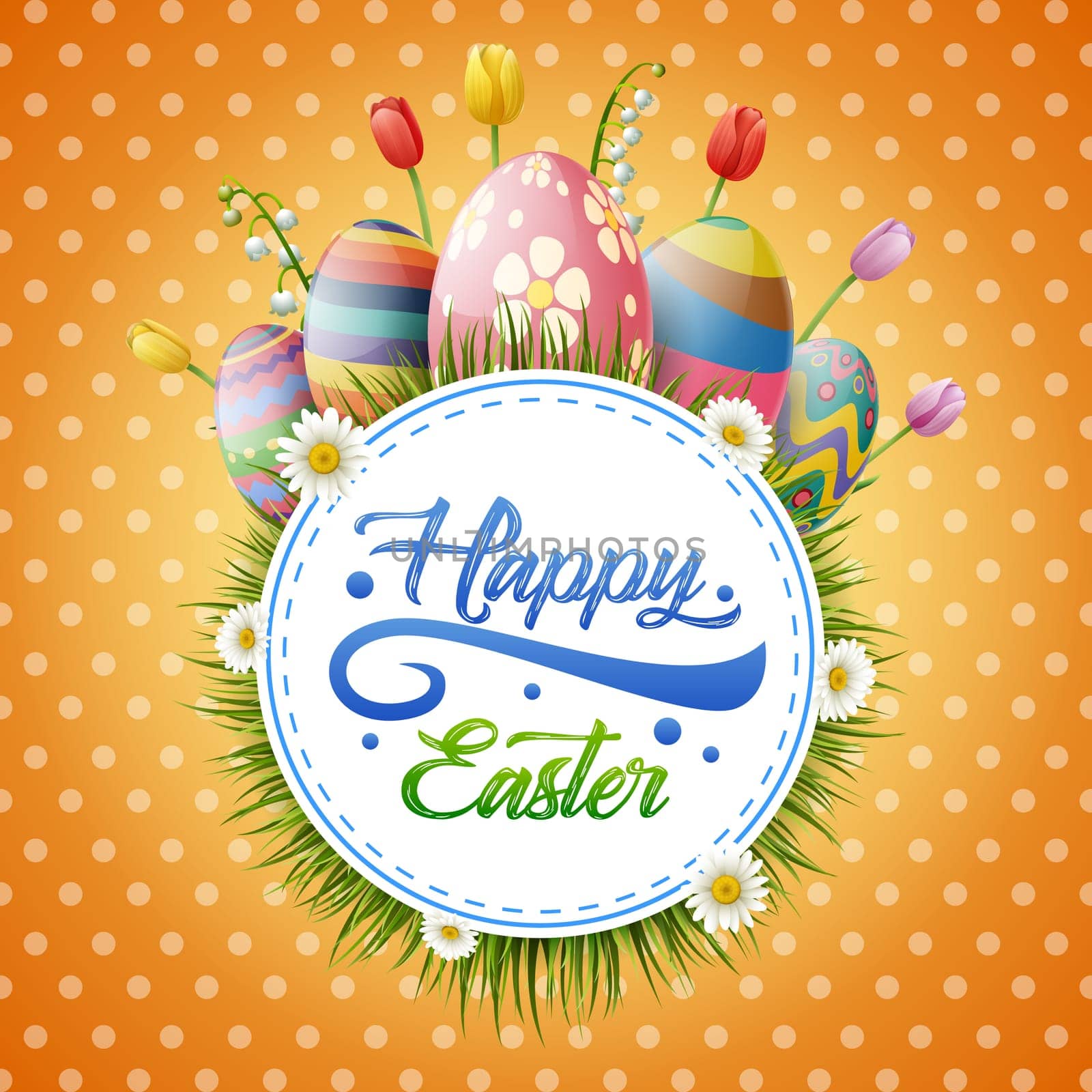 Beautiful easter egg background